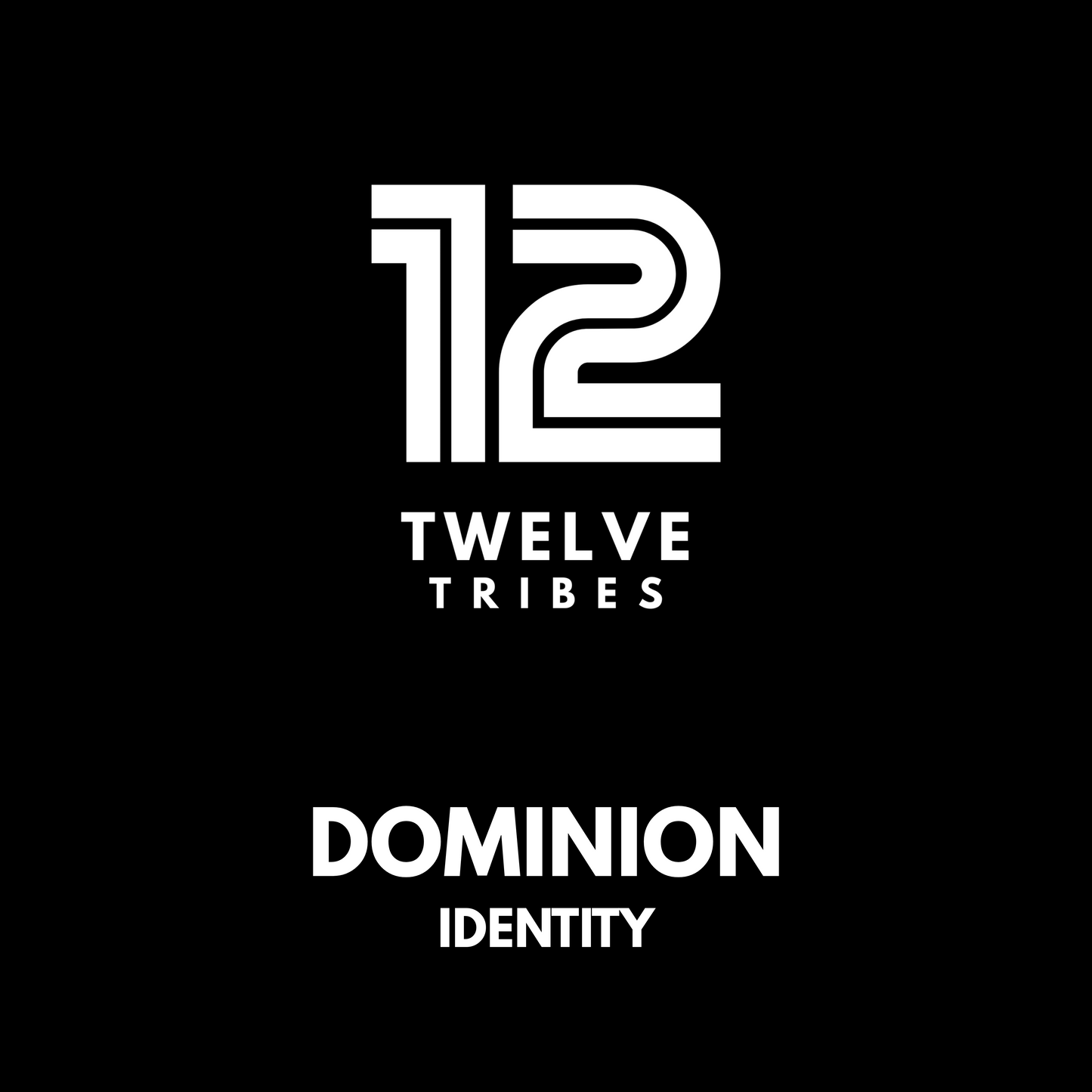 Logo of Twelve Tribes Dominion Identity on a black background