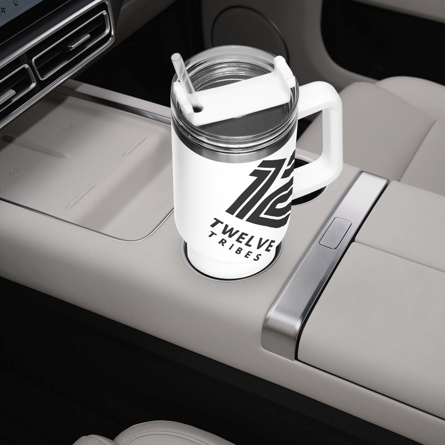 12 Tribes "Dual" Logo Wrap Around 40oz Car Tumbler Cup Model Car 2