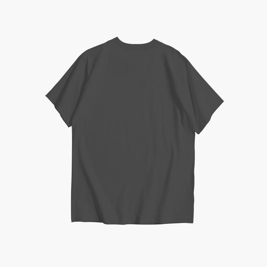 Plain black t-shirt on a white background