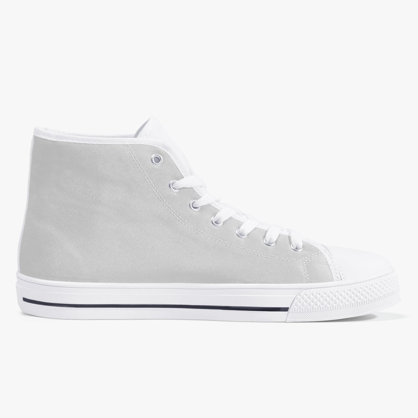 Gray high-top sneaker on a white background