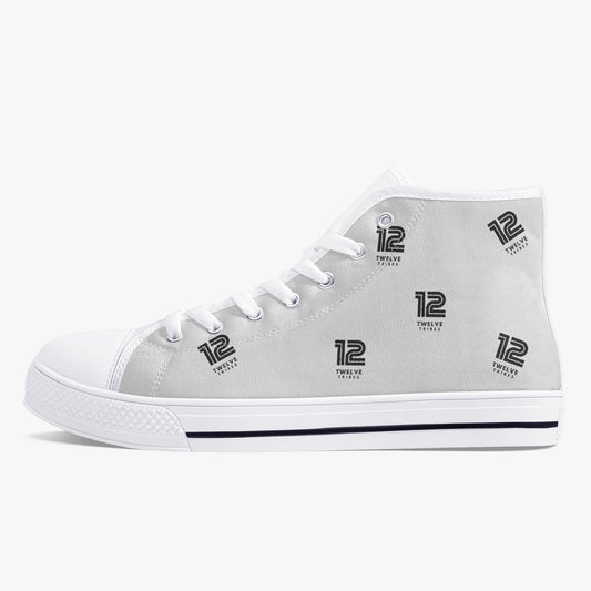 White high-top sneaker with '12 Twelve' branding on a white background