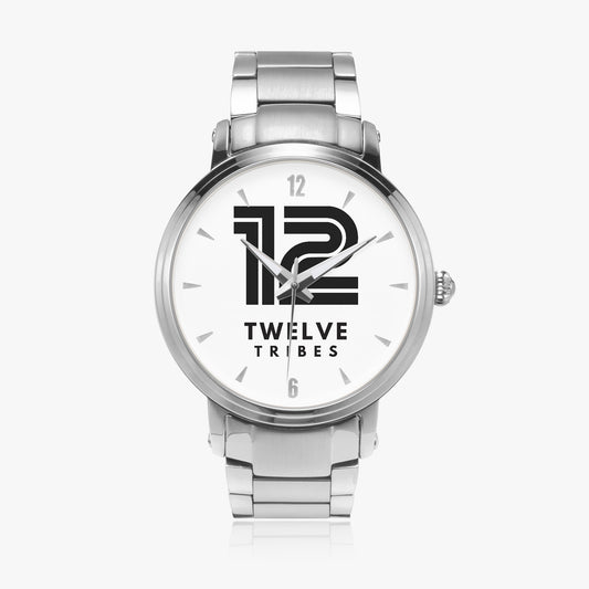 12 Tribes Steel Strap Automatic Watch (With Indicators) Silver