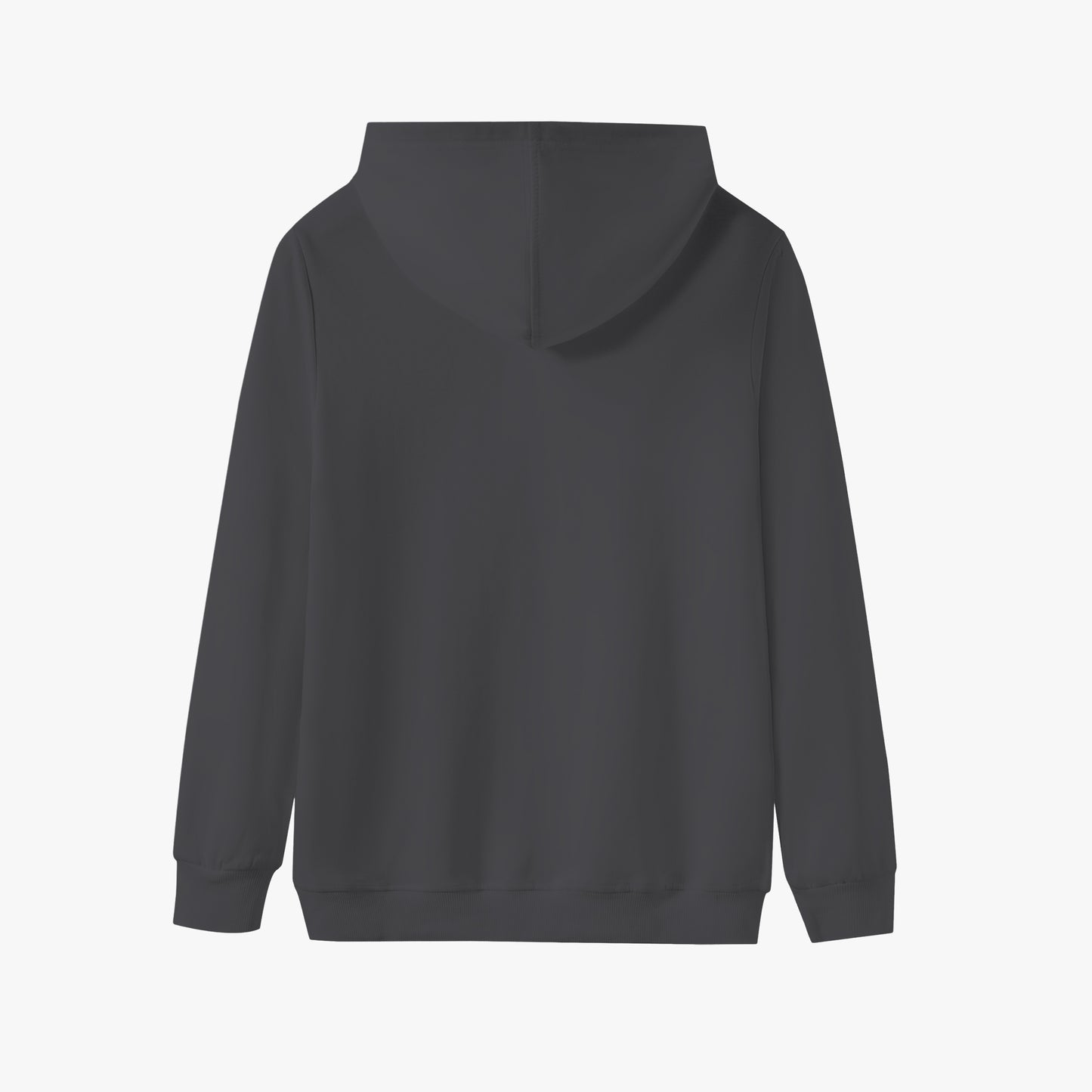 Black hoodie on a light gray background