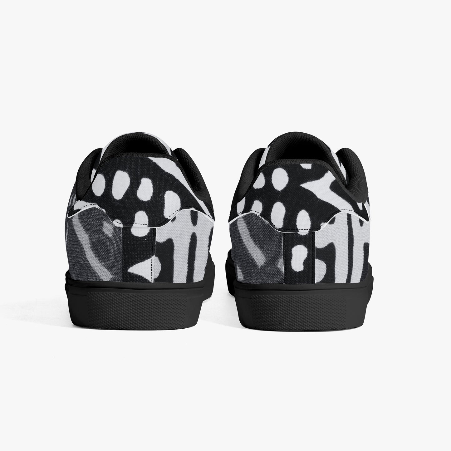 LION OF JUDAH "1001" Low-Top Leather Sneakers - Black Sole Back