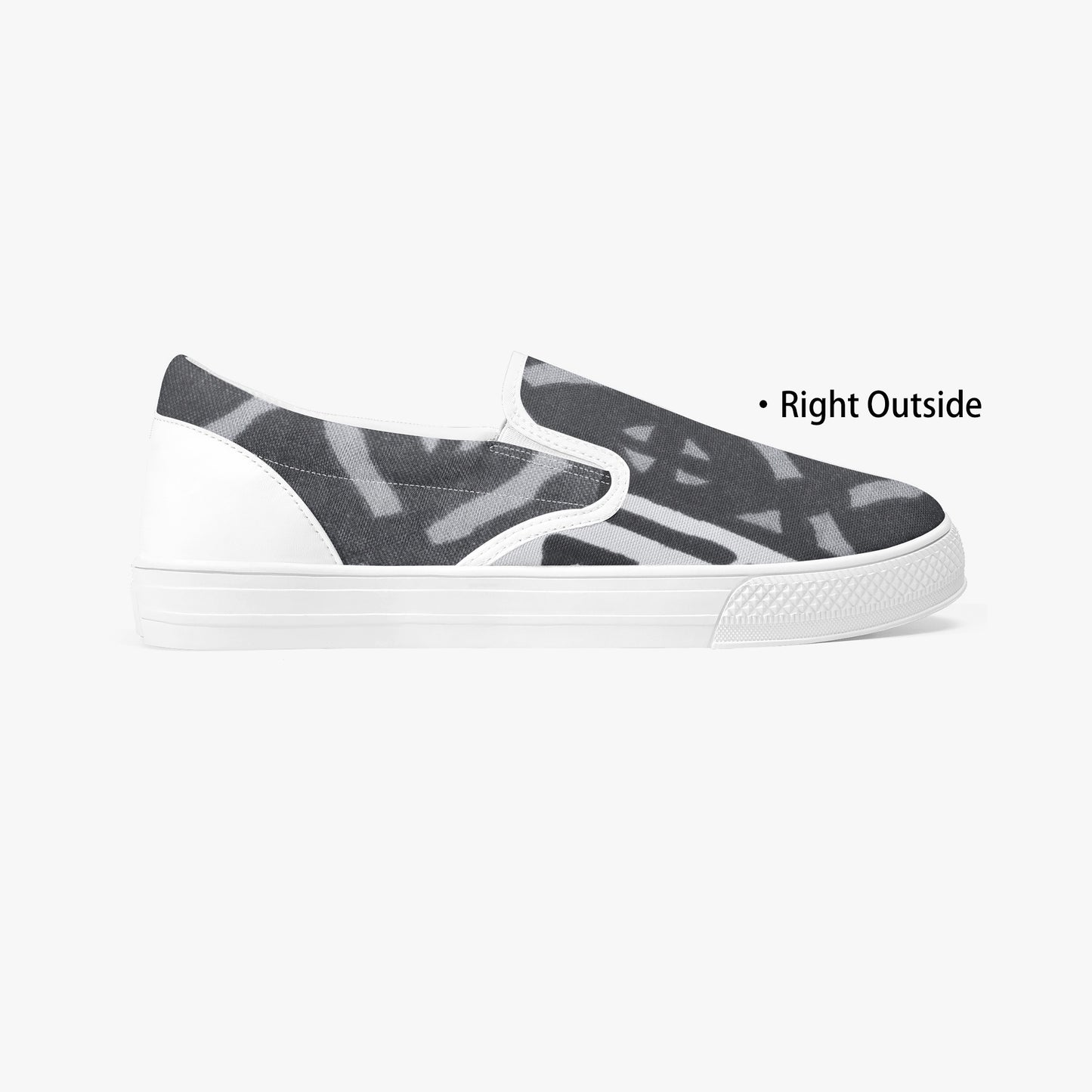 LION OF JUDAH "111" Classic Slip-On Shoes - White Right Outside