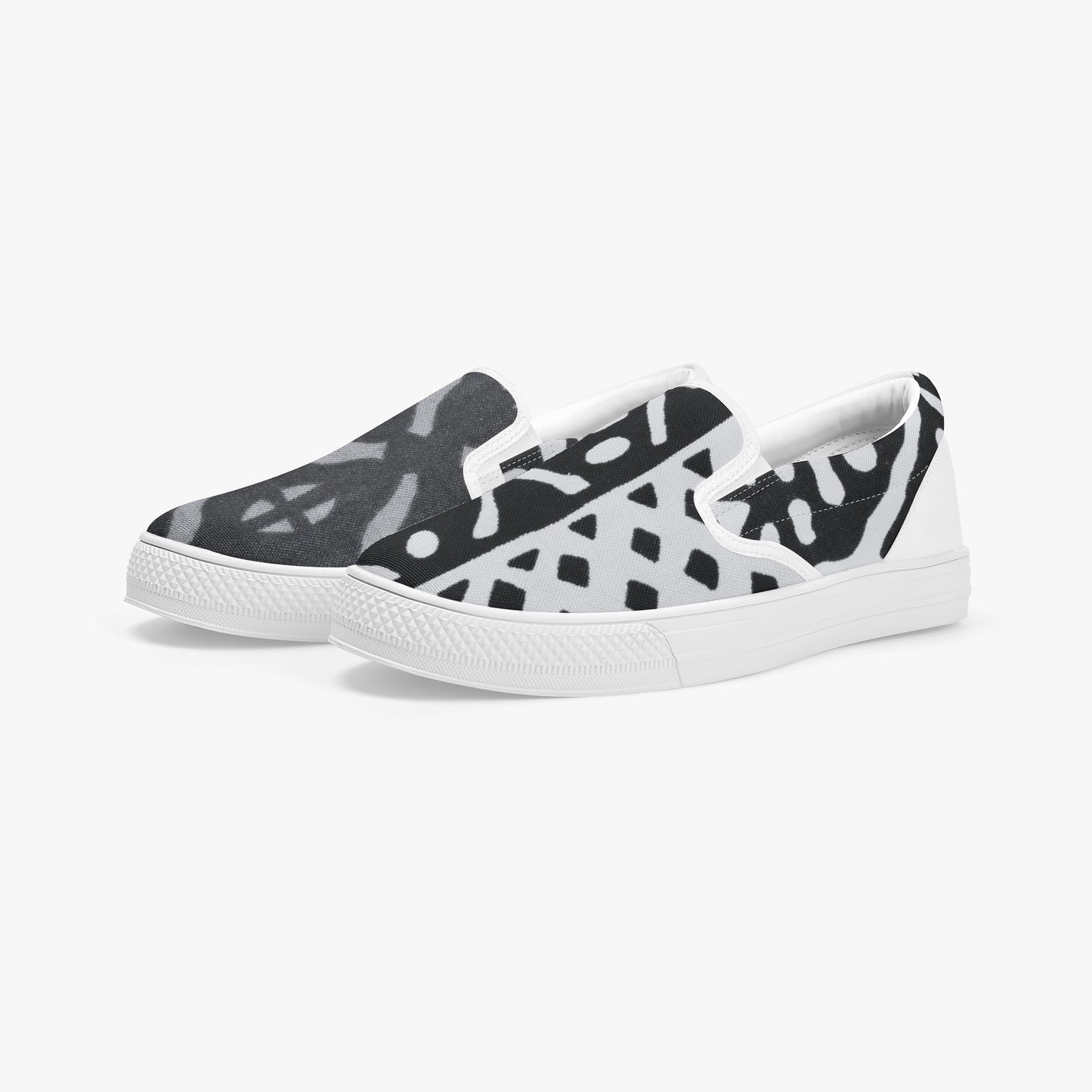 LION OF JUDAH "111" Classic Slip-On Shoes - White Staggered