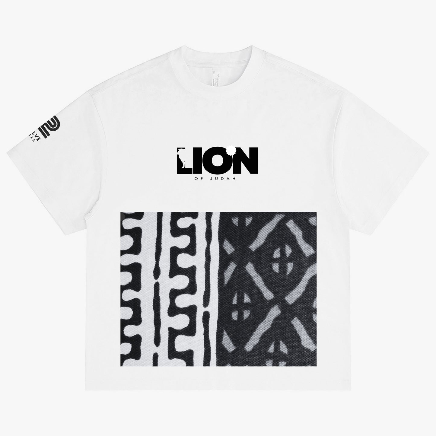 LION OF JUDAH "11" Crew-Neck Oversize T-shirt White Front