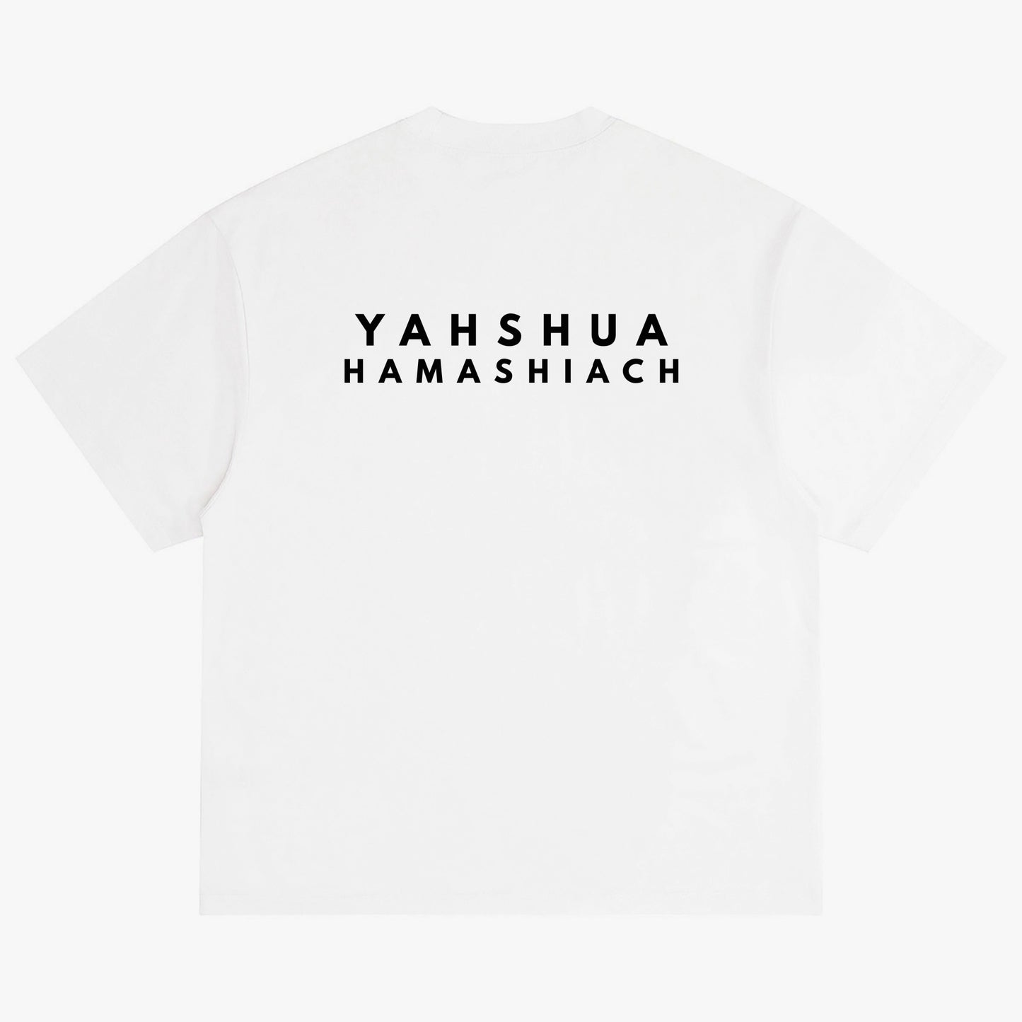YAHSHUA HAMASHIACH "Ascension" Crew-Neck Oversize T-shirt White Back