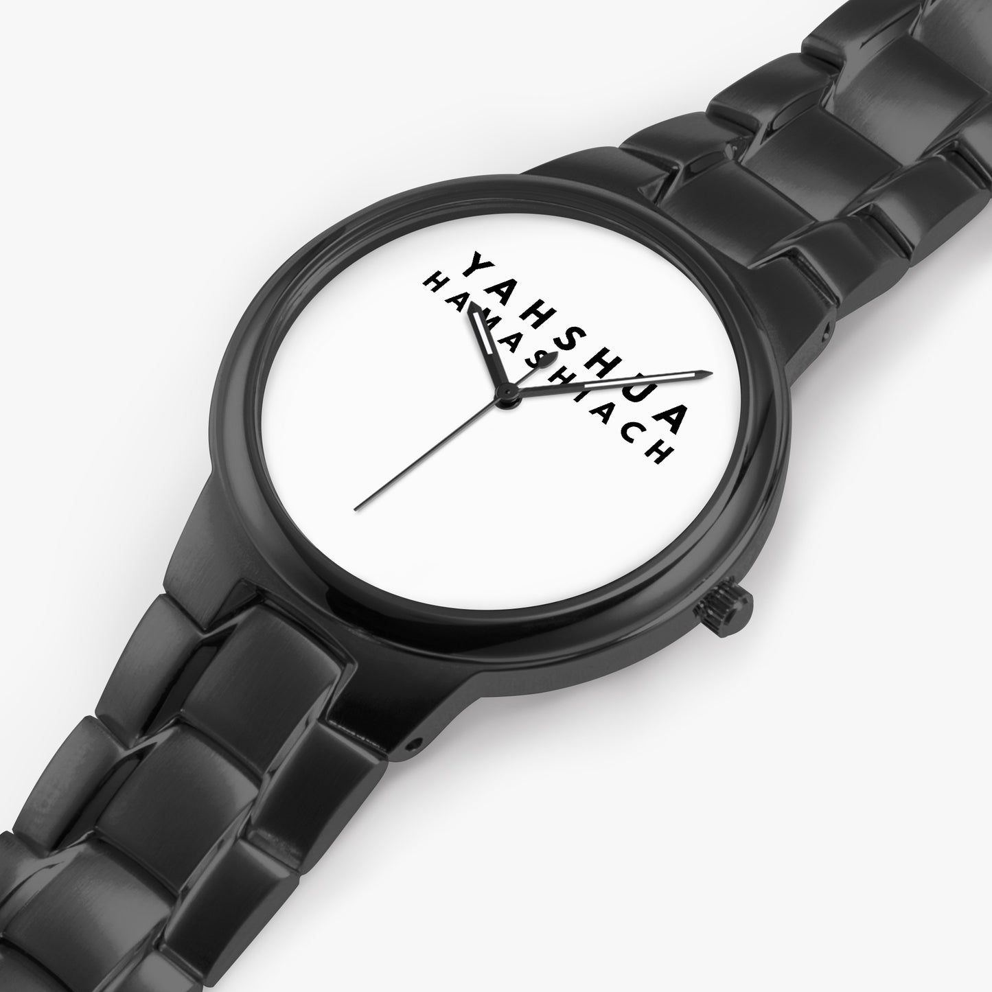 YAHSHUA HAMASHIACH Exclusive Stainless Steel Quartz Watch Black Zoom