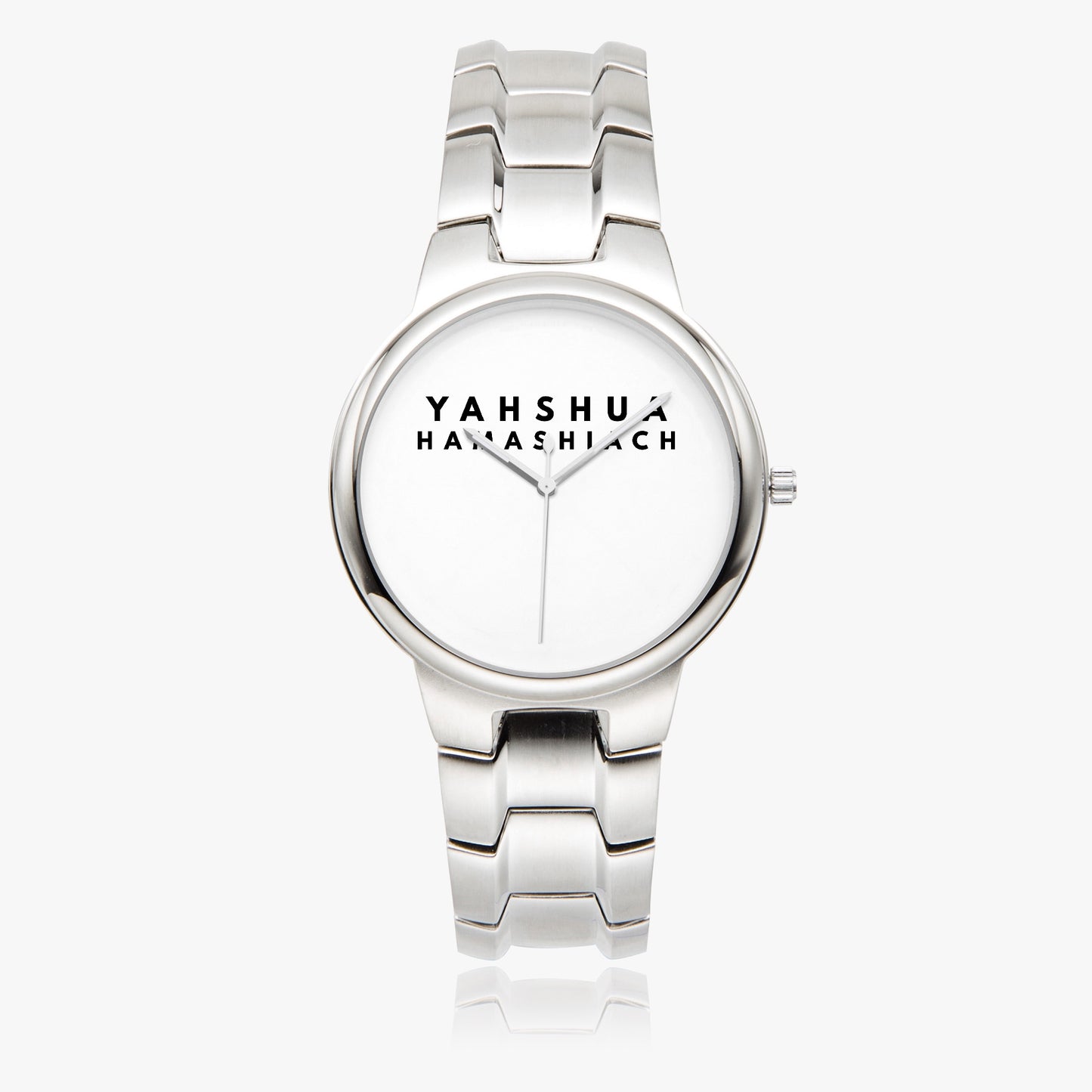 YAHSHUA HAMASHIACH Exclusive Stainless Steel Quartz Watch Silver