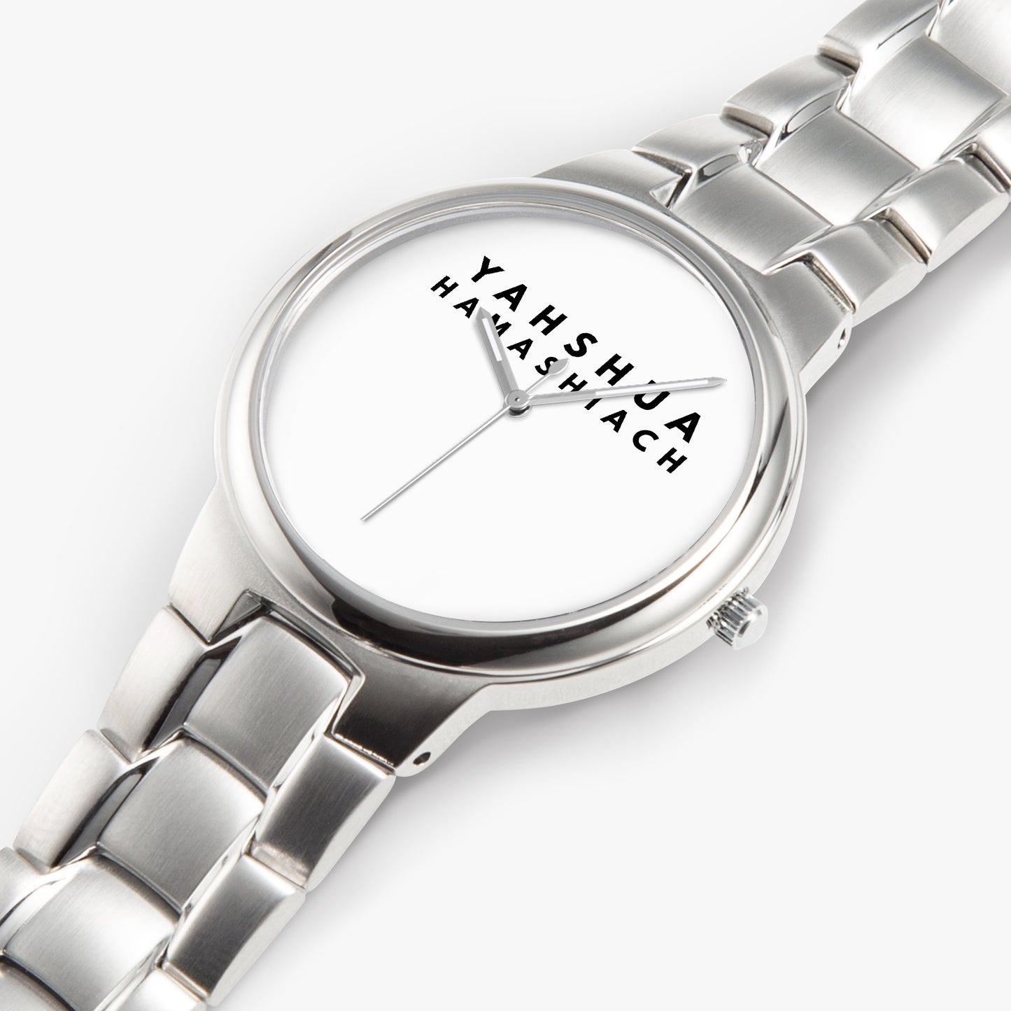 YAHSHUA HAMASHIACH Exclusive Stainless Steel Quartz Watch Silver Zoom