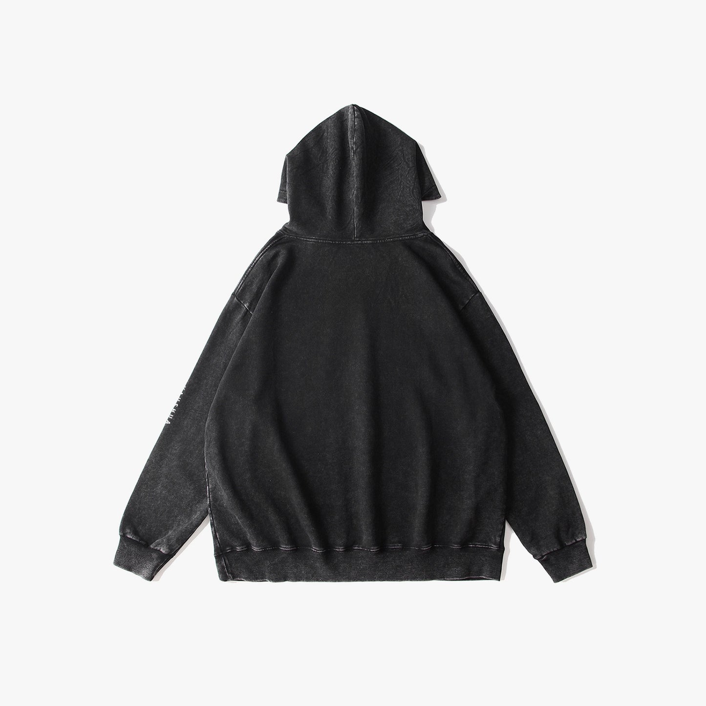 YAHSHUA HAMASHIACH Unisex Washed Vintage Hoodie Black Back