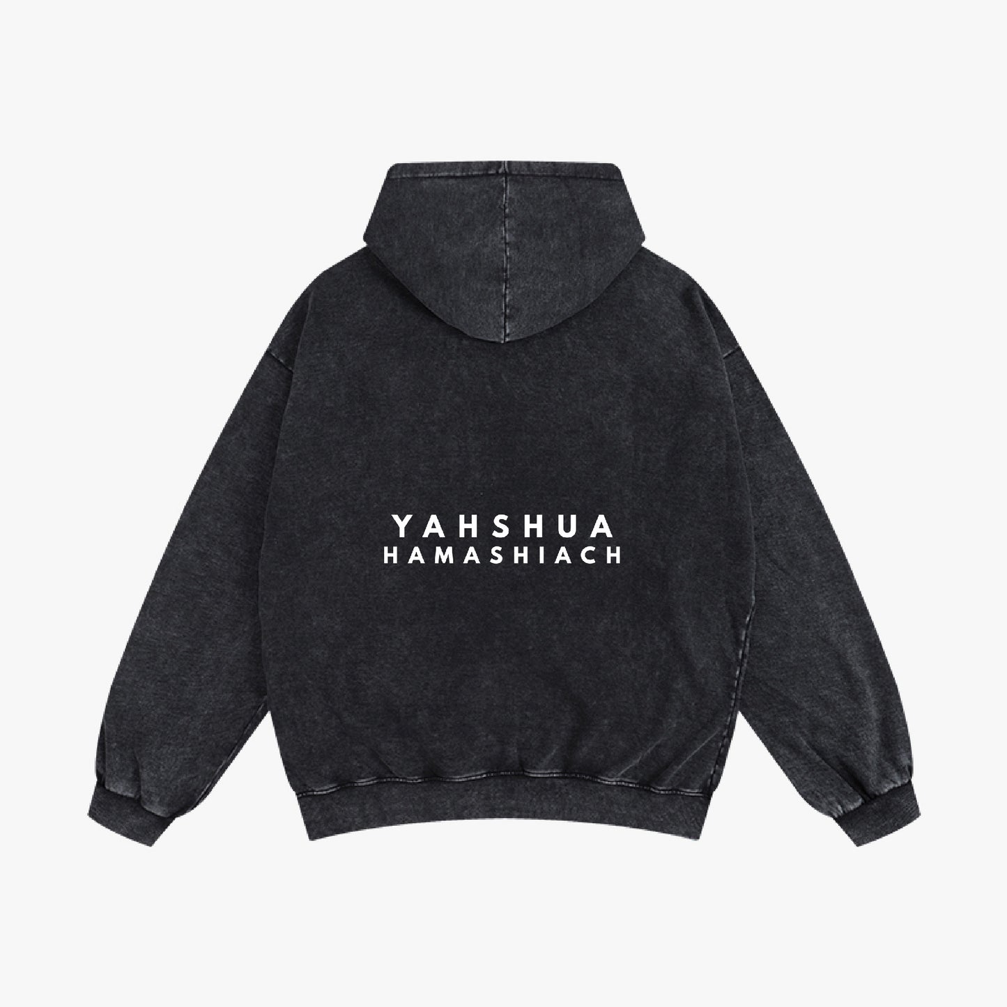 YAHSHUA HAMASHIACH Unisex Washed Vintage Zip Hoodie Back