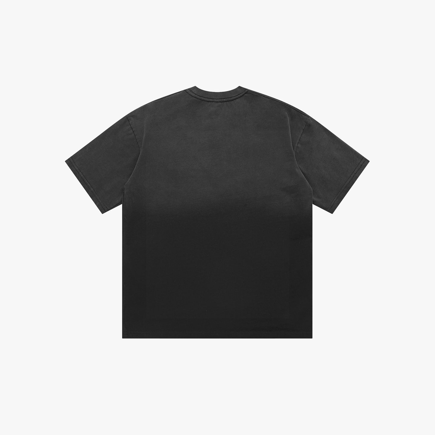 YAHSHUA HAMASHIACH Vintage Two-Tone Gradient T-shirt Dark Grey Back