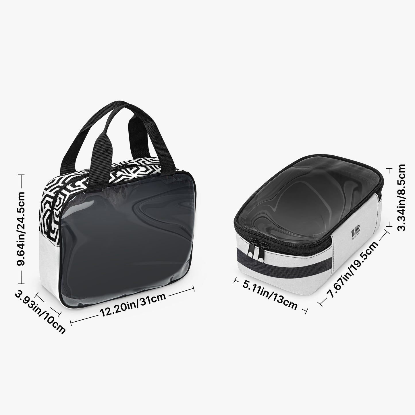 12 Tribes 3-Piece Clear Travel Toiletry Organizer Set