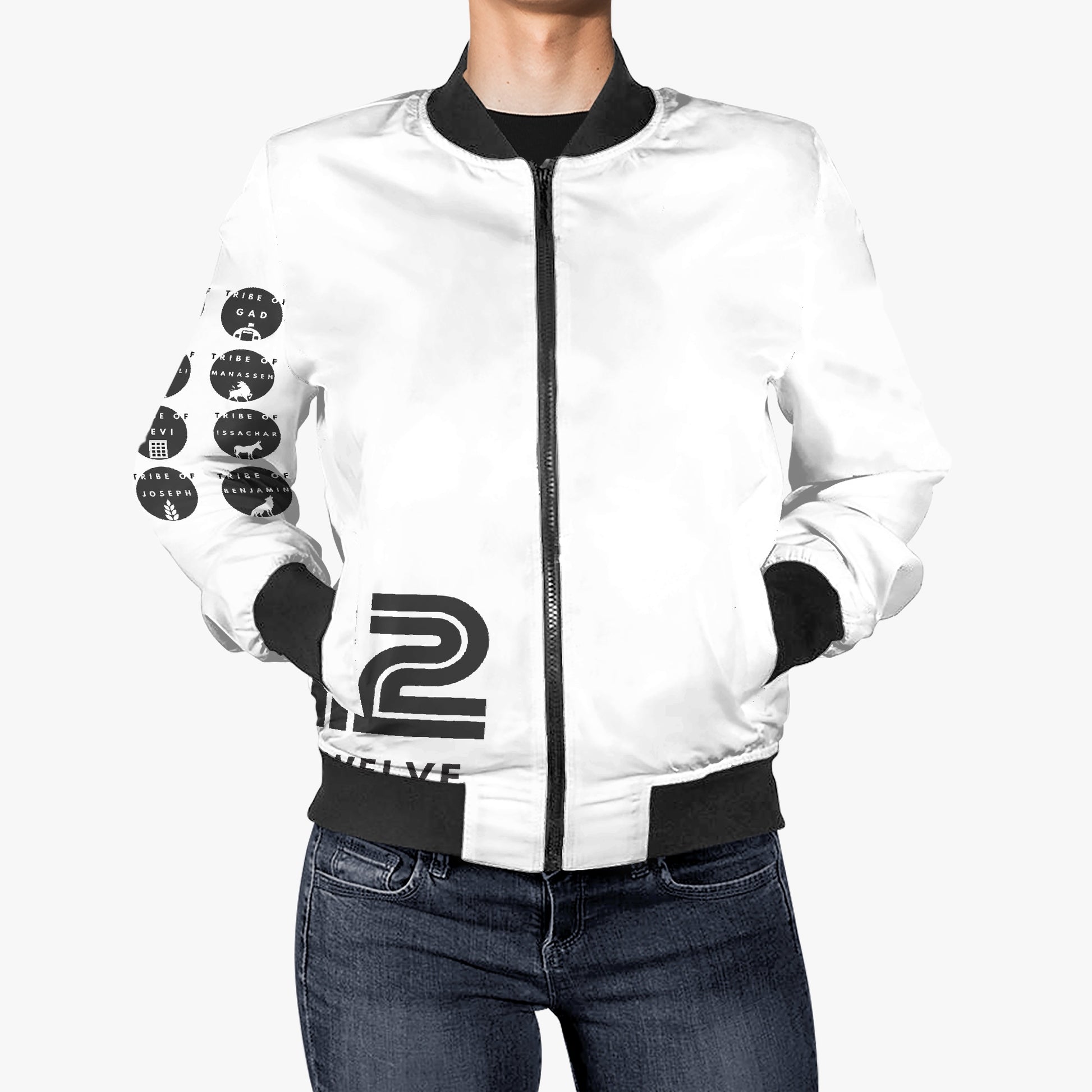 12 Tribes "Aligned" Men's Bomber Jacket Model