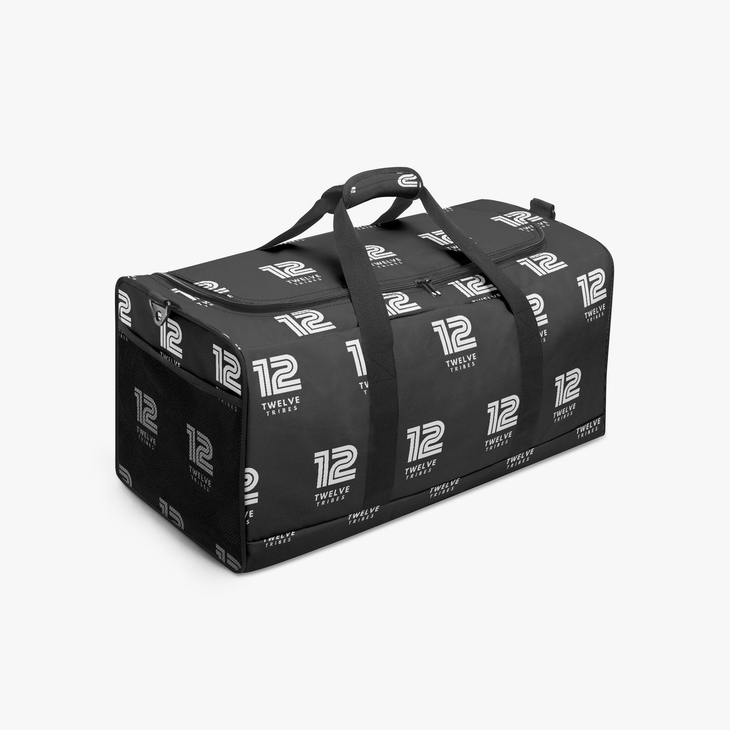 12 Tribes "All Over" Black Duffel Bag Back