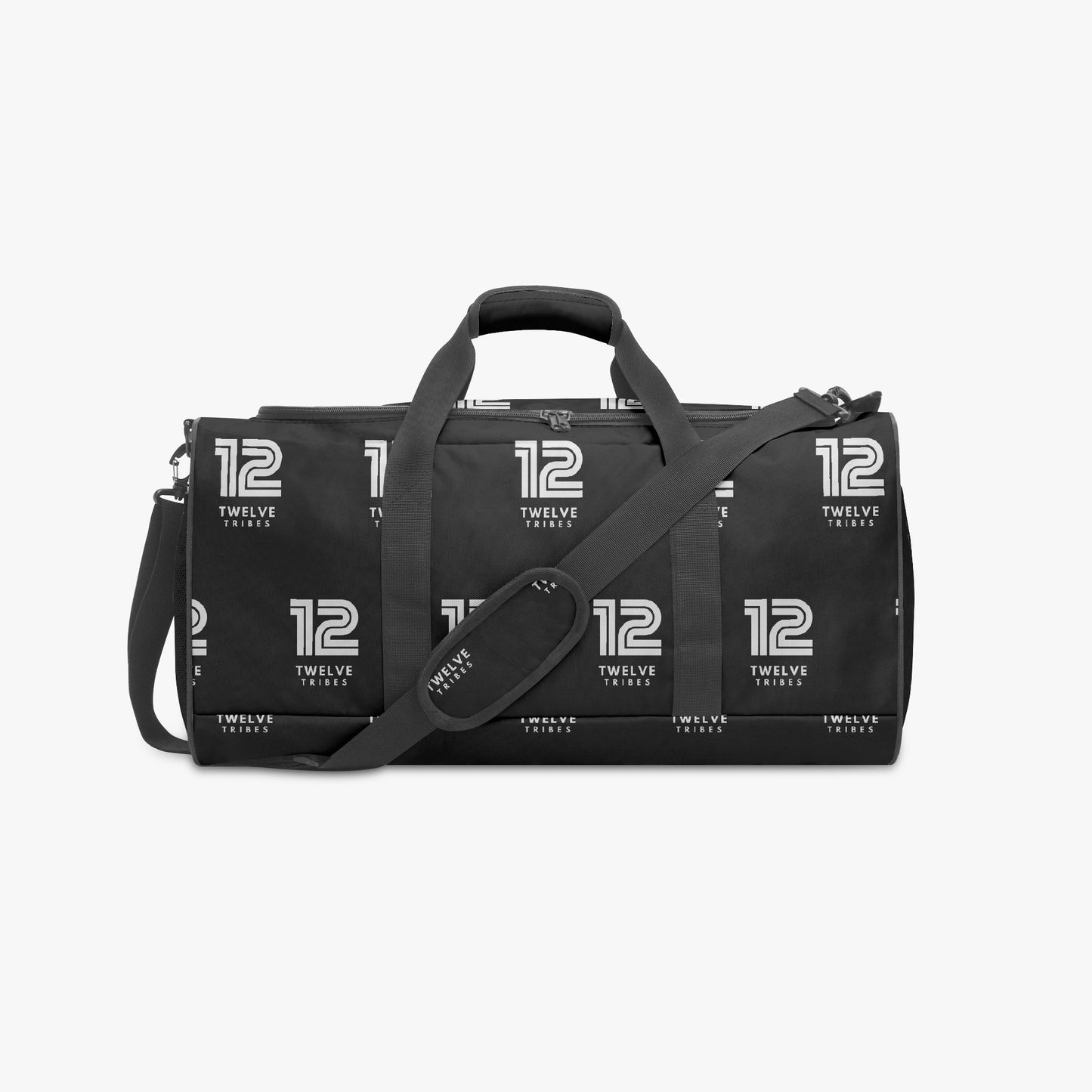 12 Tribes "All Over" Black Duffel Bag Front