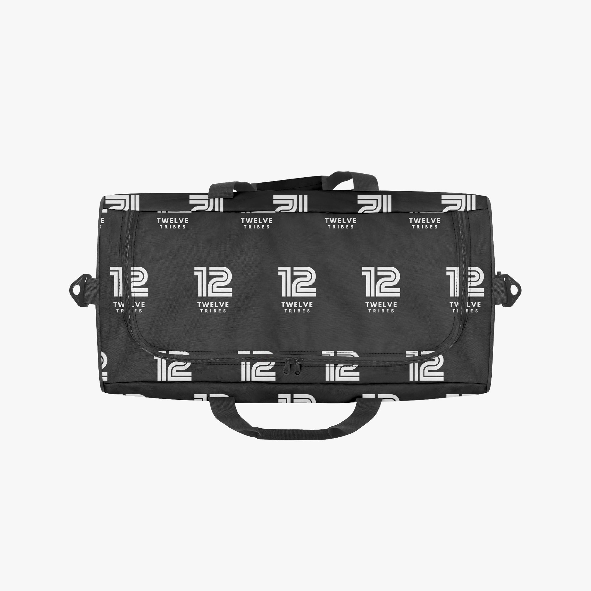 12 Tribes "All Over" Black Duffel Bag Top