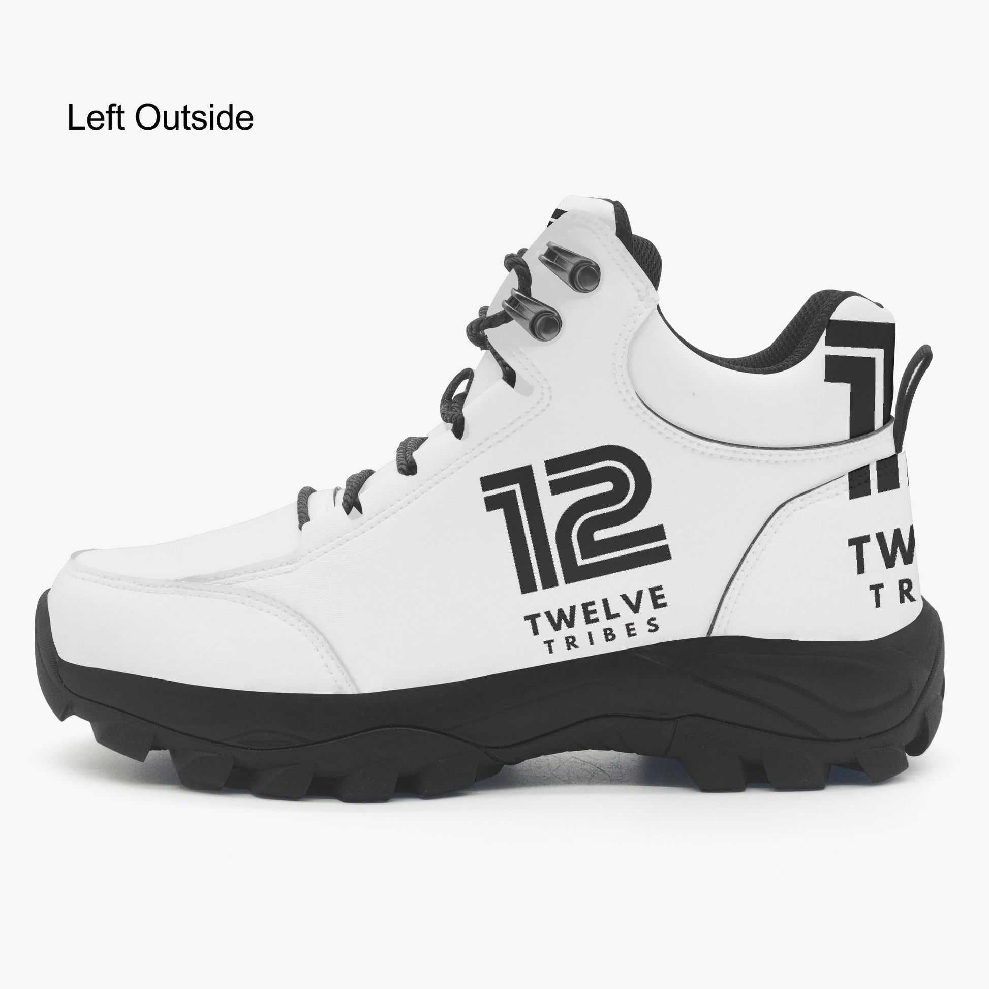 12 Tribes Classic White Boots Left Outside