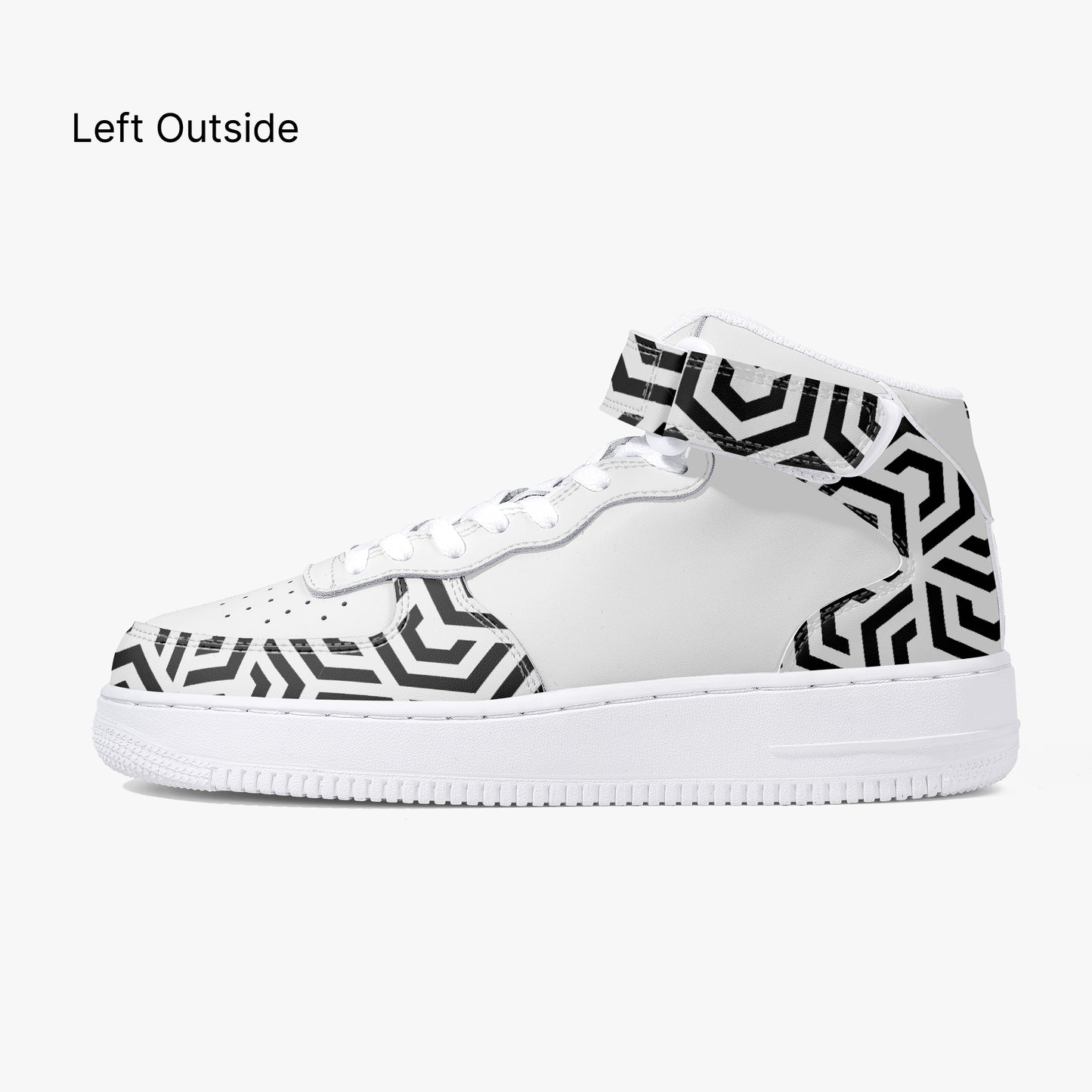 12 Tribes "Domi" High-Top Leather Sports Sneakers