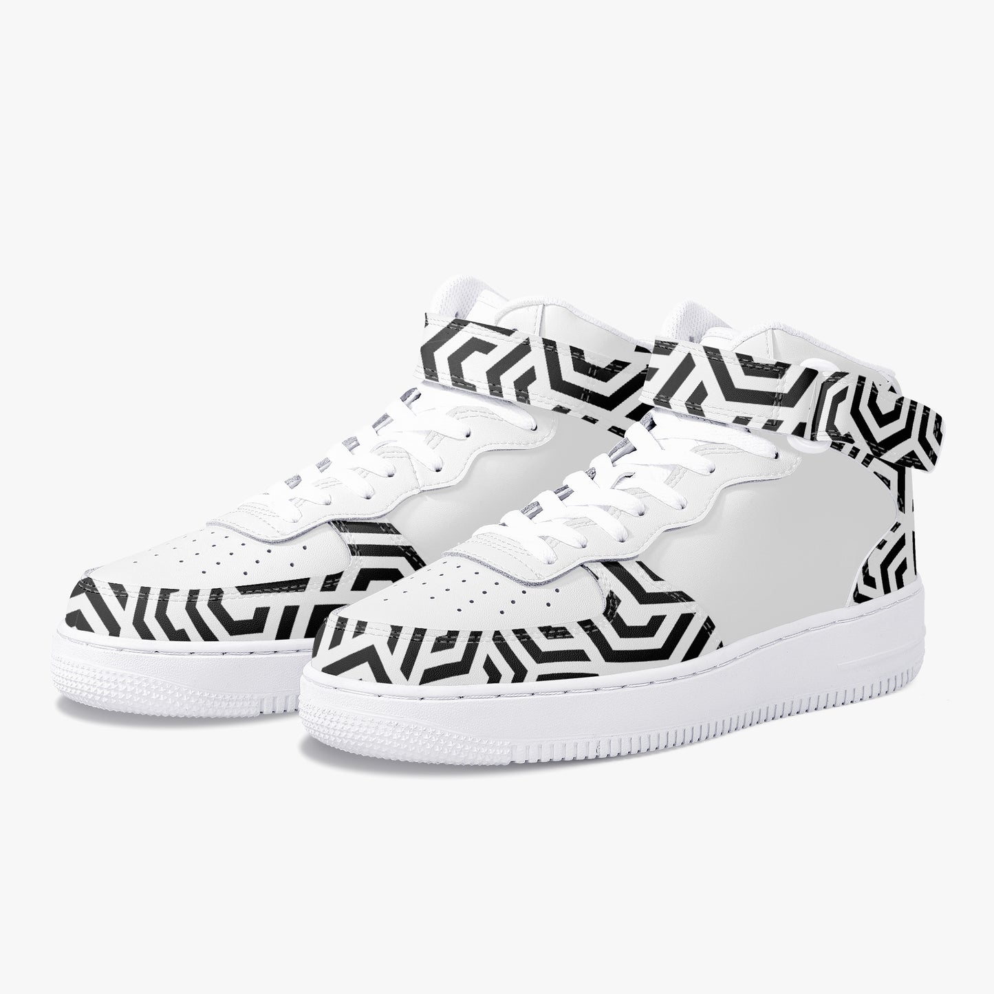 12 Tribes "Domi" High-Top Leather Sports Sneakers