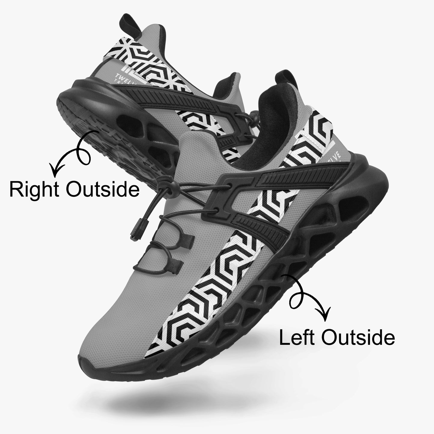12 Tribes "Dynamic Grey" Mesh Running Shoes