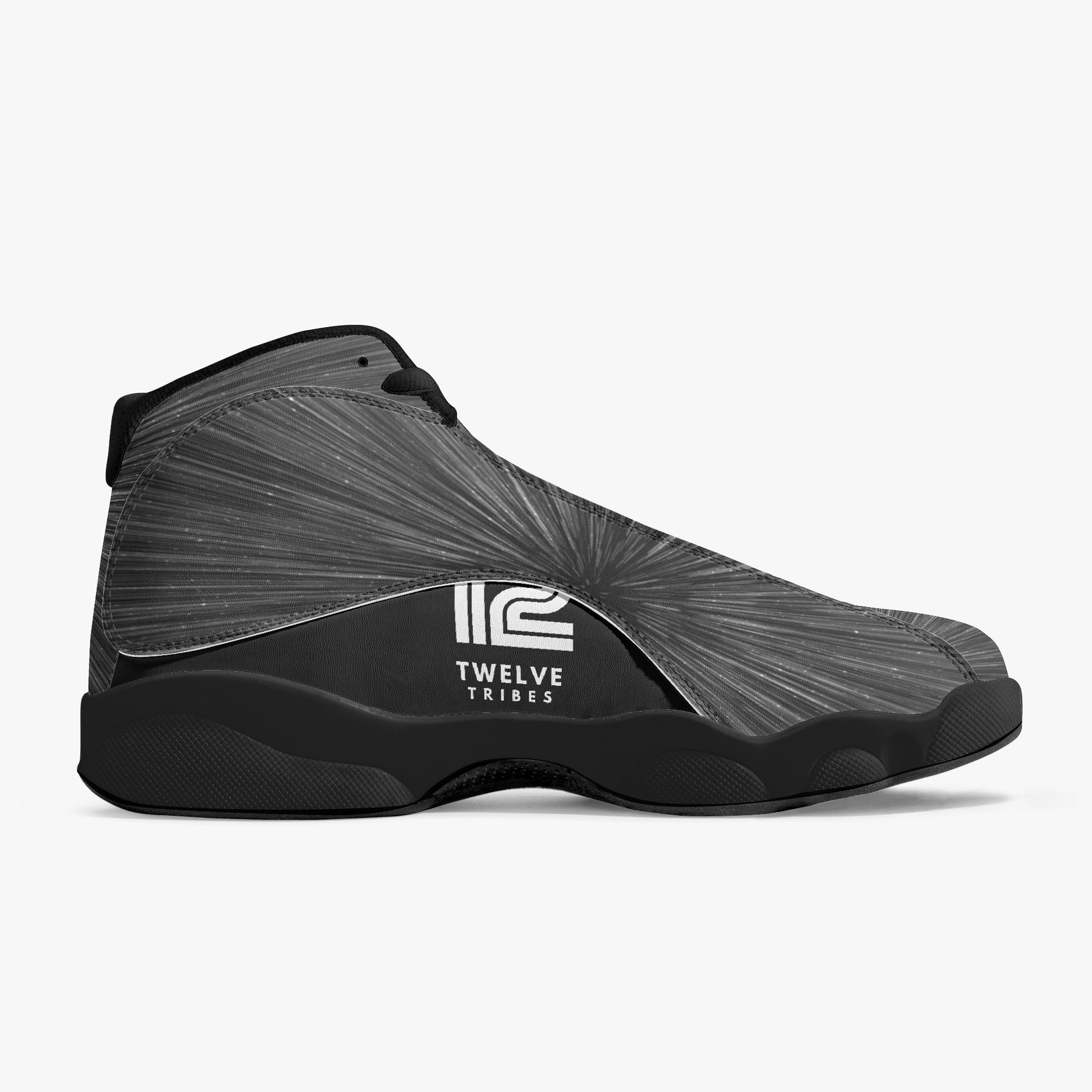 12 Tribes "Emit" High-Top Leather Basketball Sneakers Left Inside