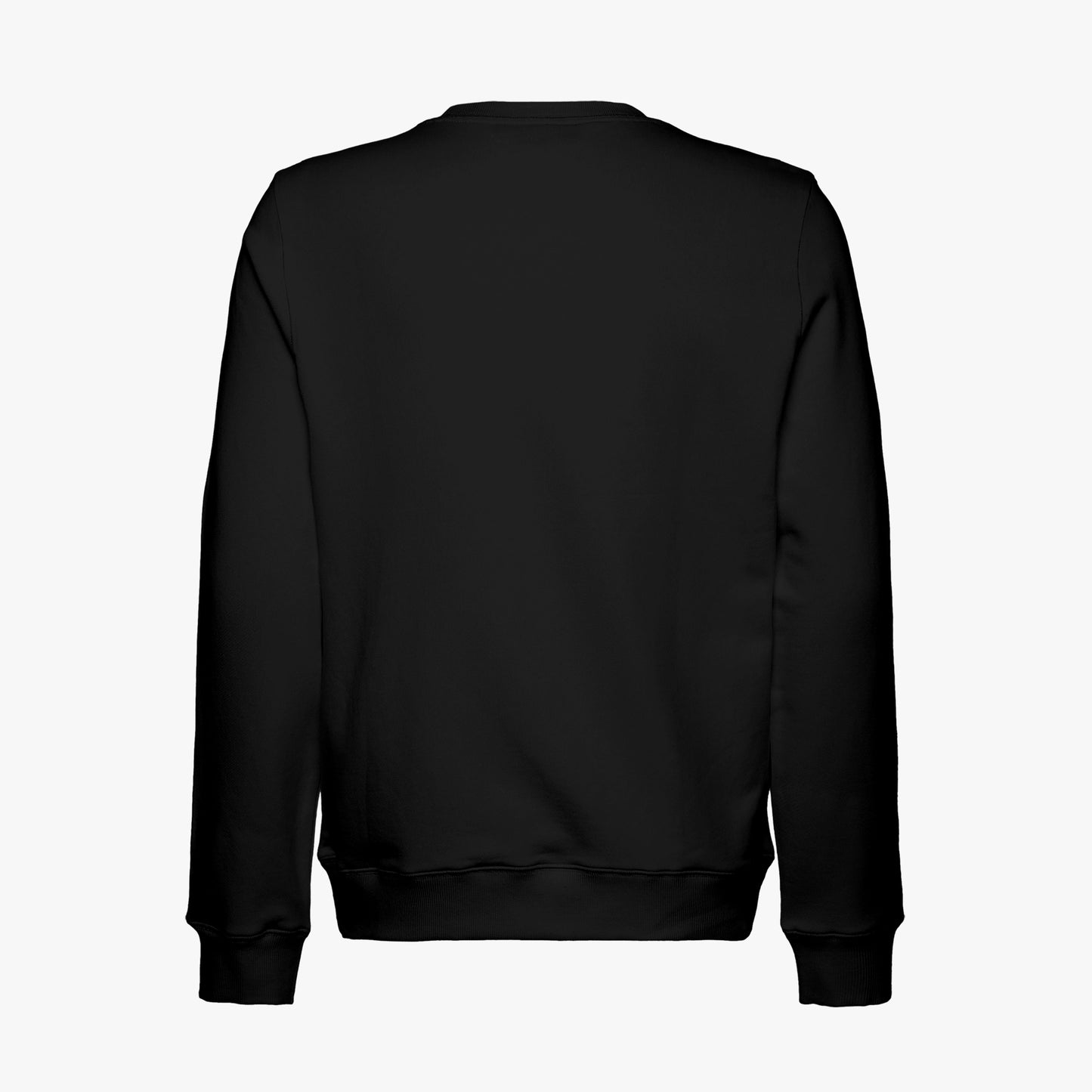 Black sweatshirt on a white background