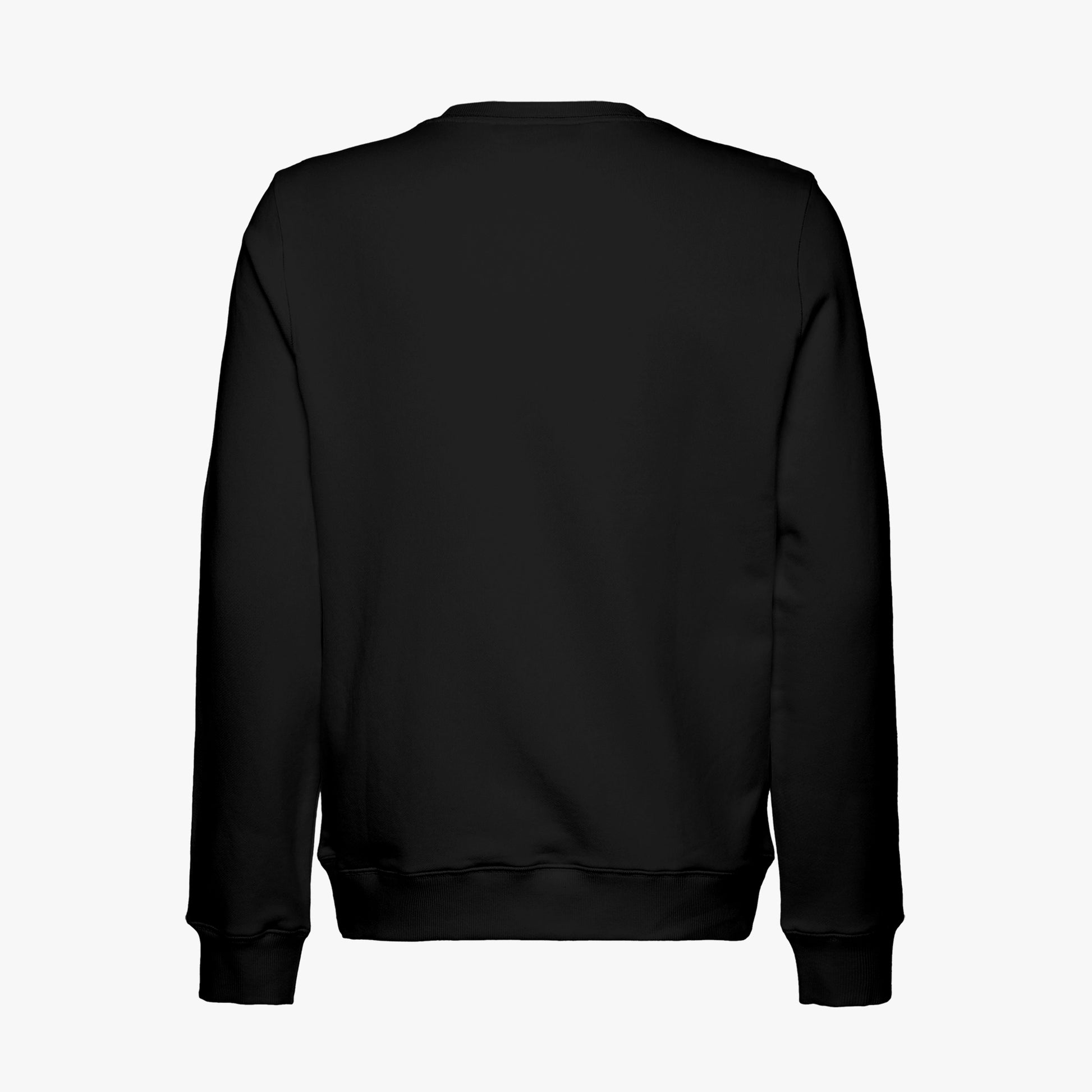 Black sweatshirt on a white background