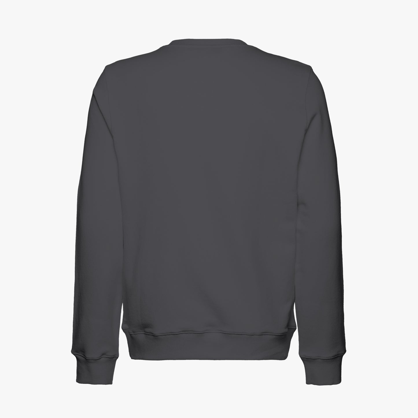 Dark gray sweatshirt on a white background