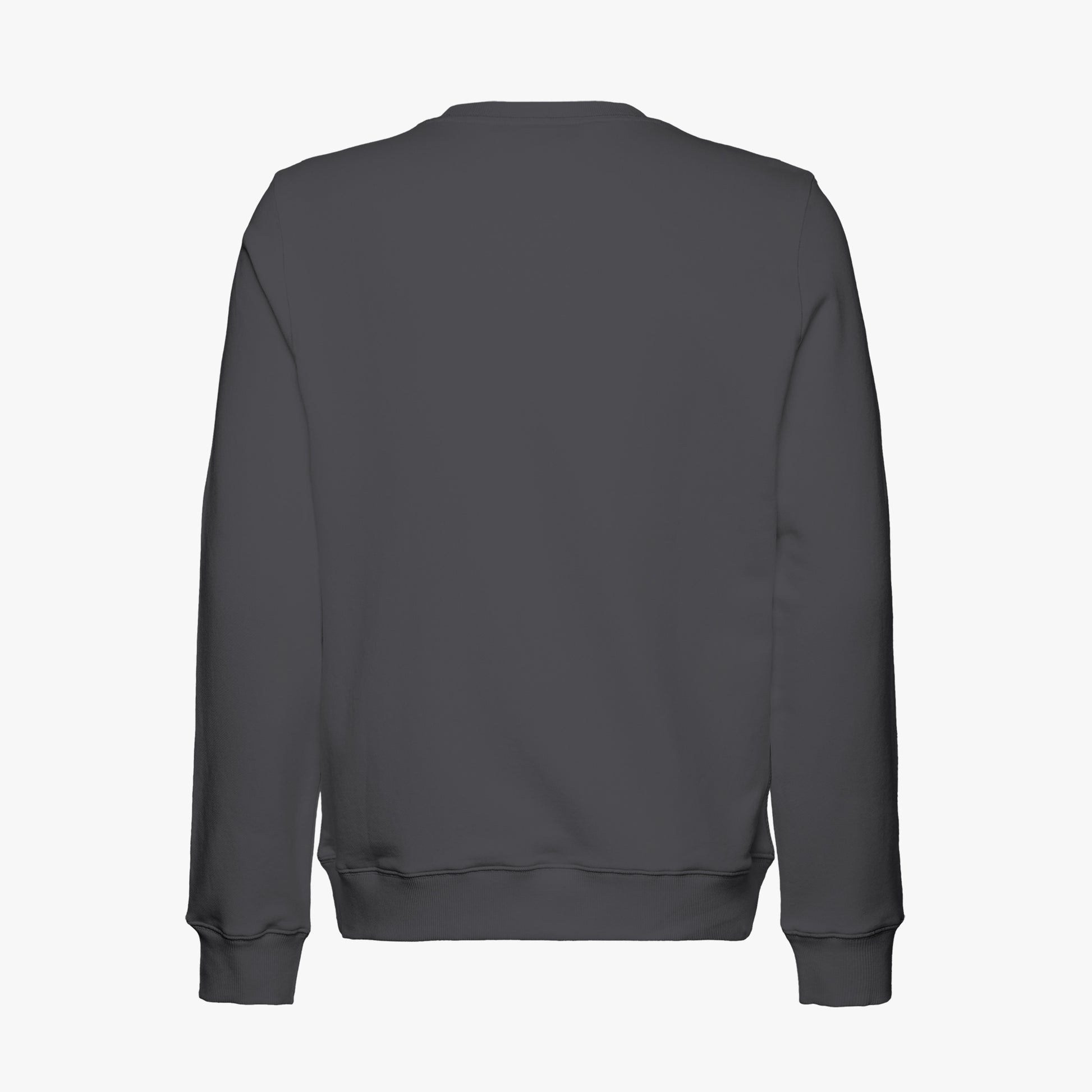 Dark gray sweatshirt on a white background