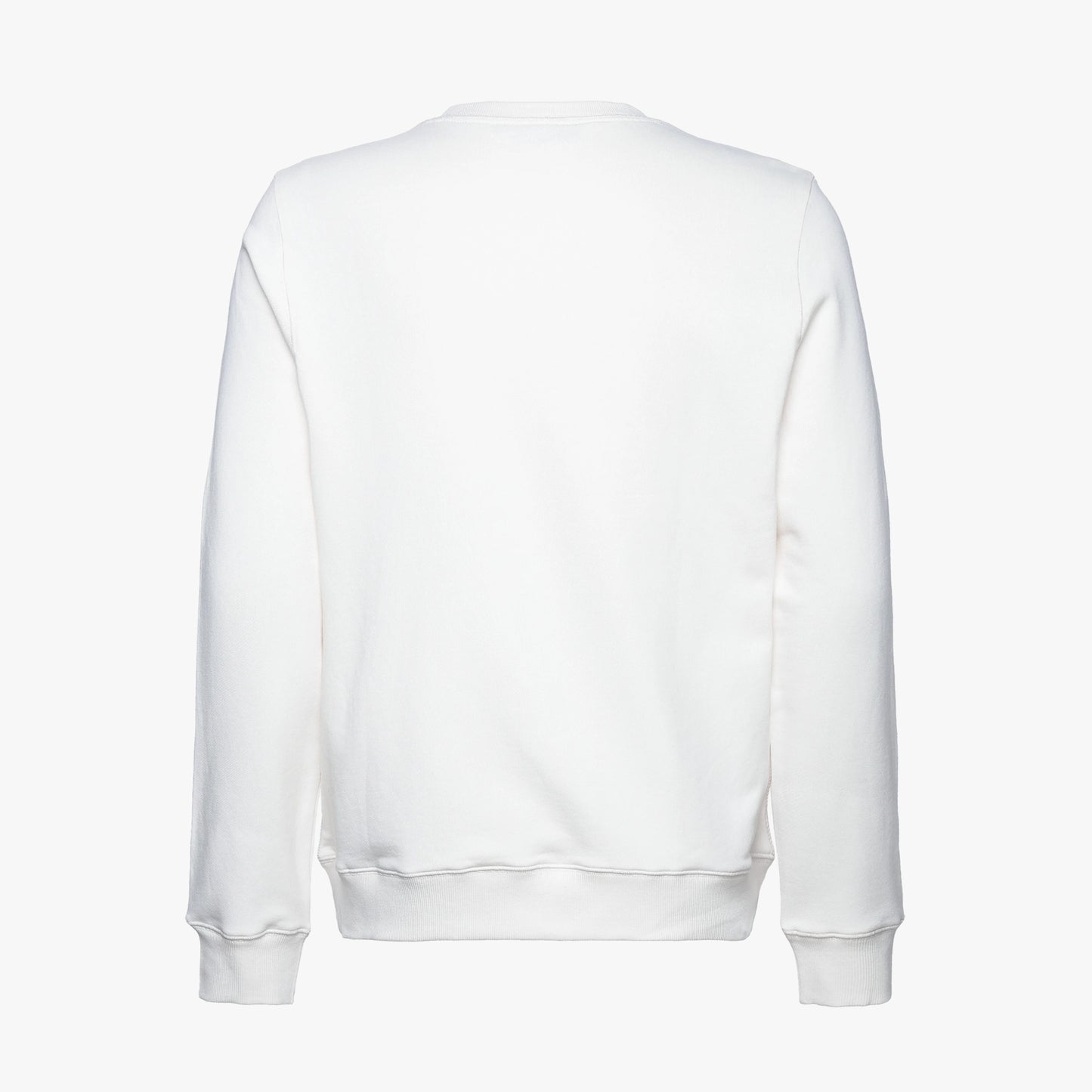 White sweatshirt on a light gray background