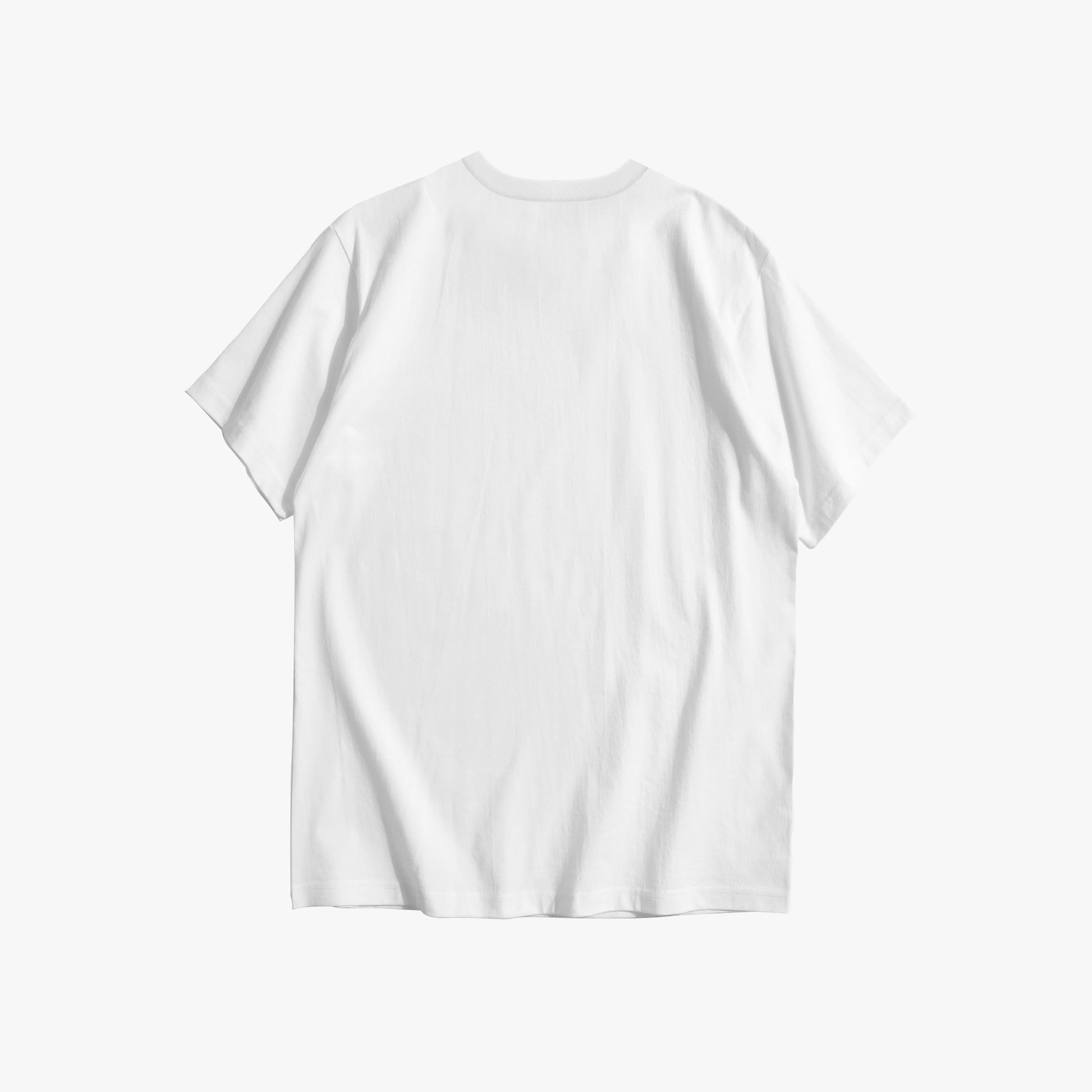 White t-shirt on a white background