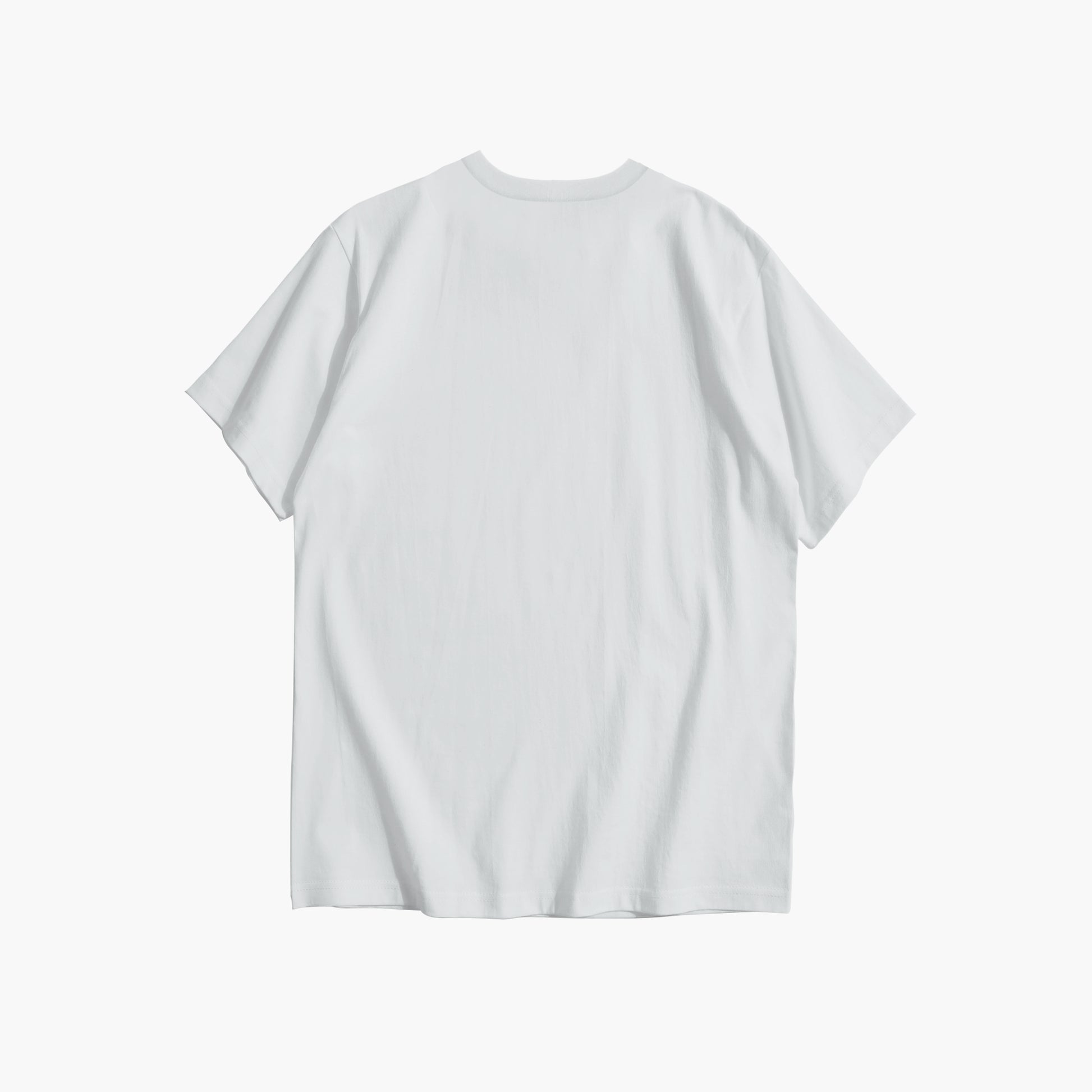 White t-shirt on a white background