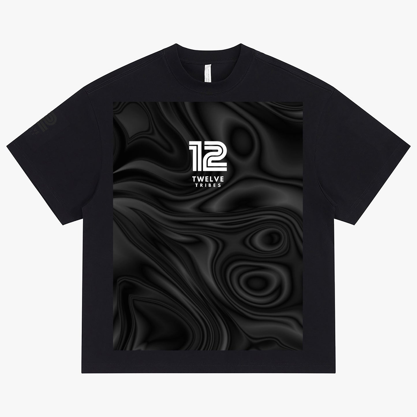 12 Tribes "Living Water" Crew-Neck Oversize T-shirt Black Front
