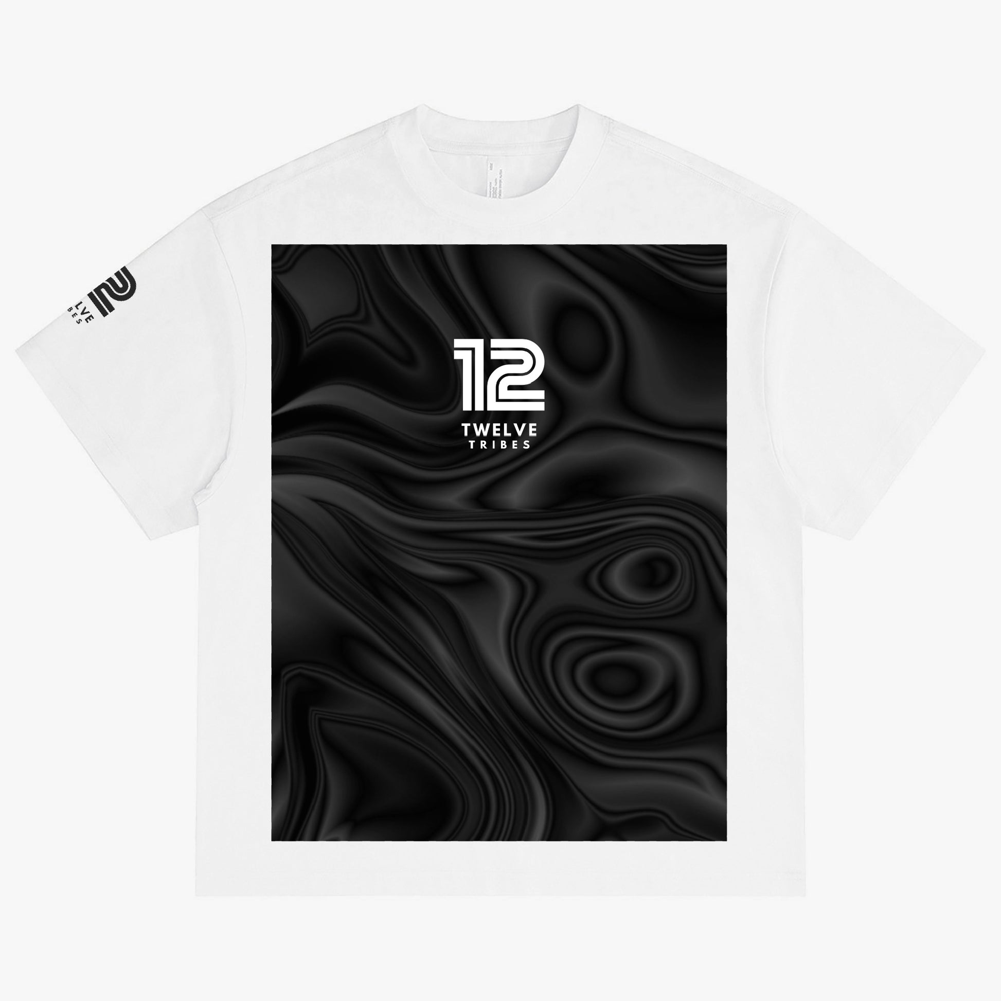 12 Tribes "Living Water" Crew-Neck Oversize T-shirt White Front