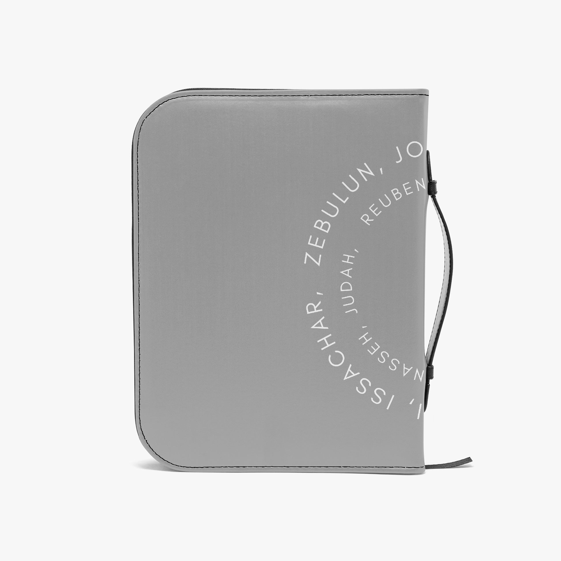 Gray case with Hebrew text on a white background