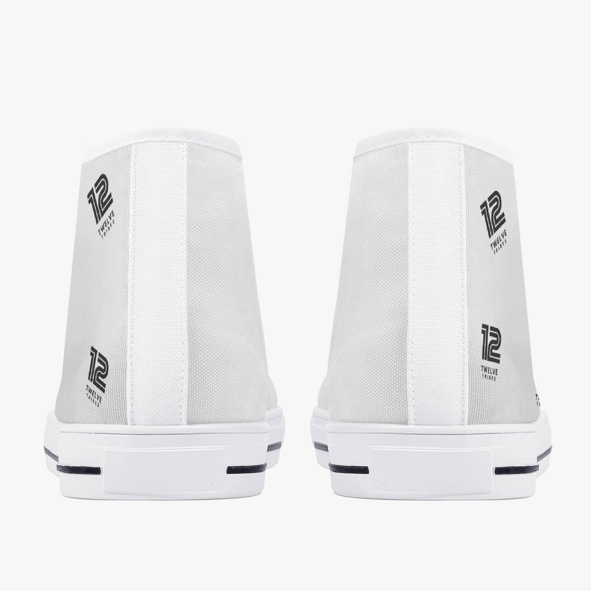 White shoes with '12 Tribes' branding on a white background