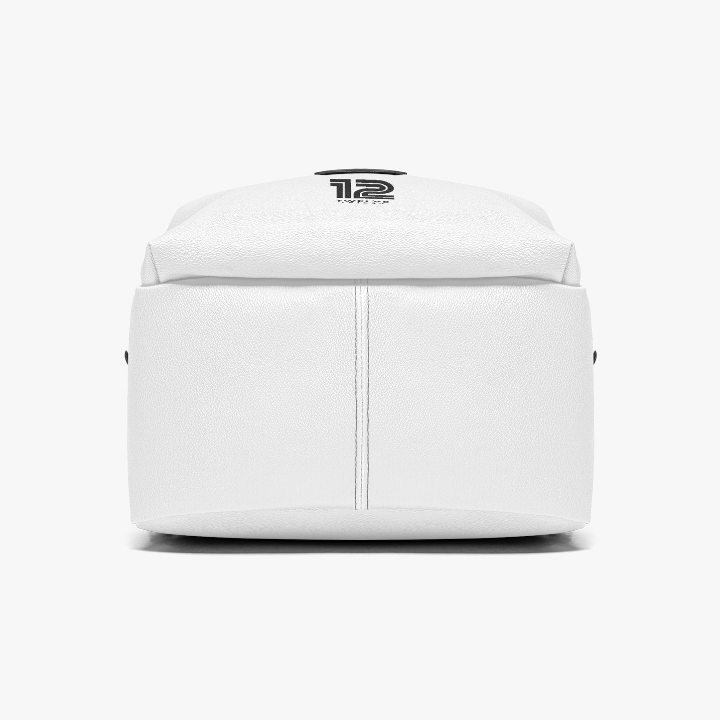 White electronic device with a brand logo on a white background
