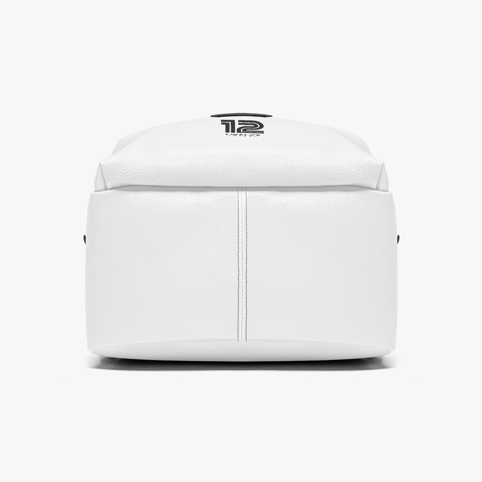 White electronic device with a brand logo on a white background