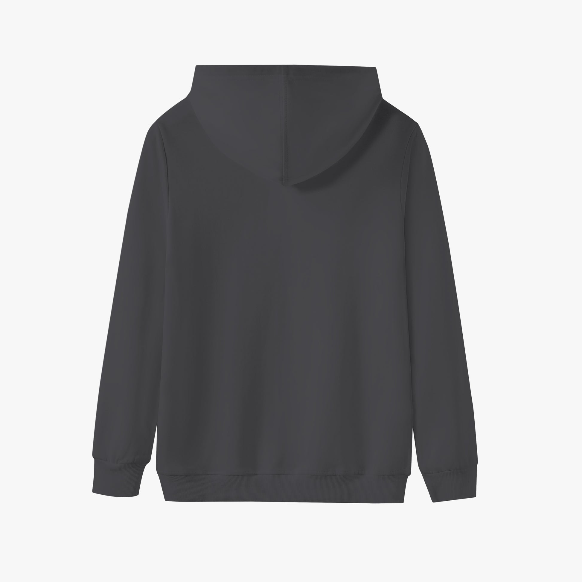 Black hoodie on a light gray background