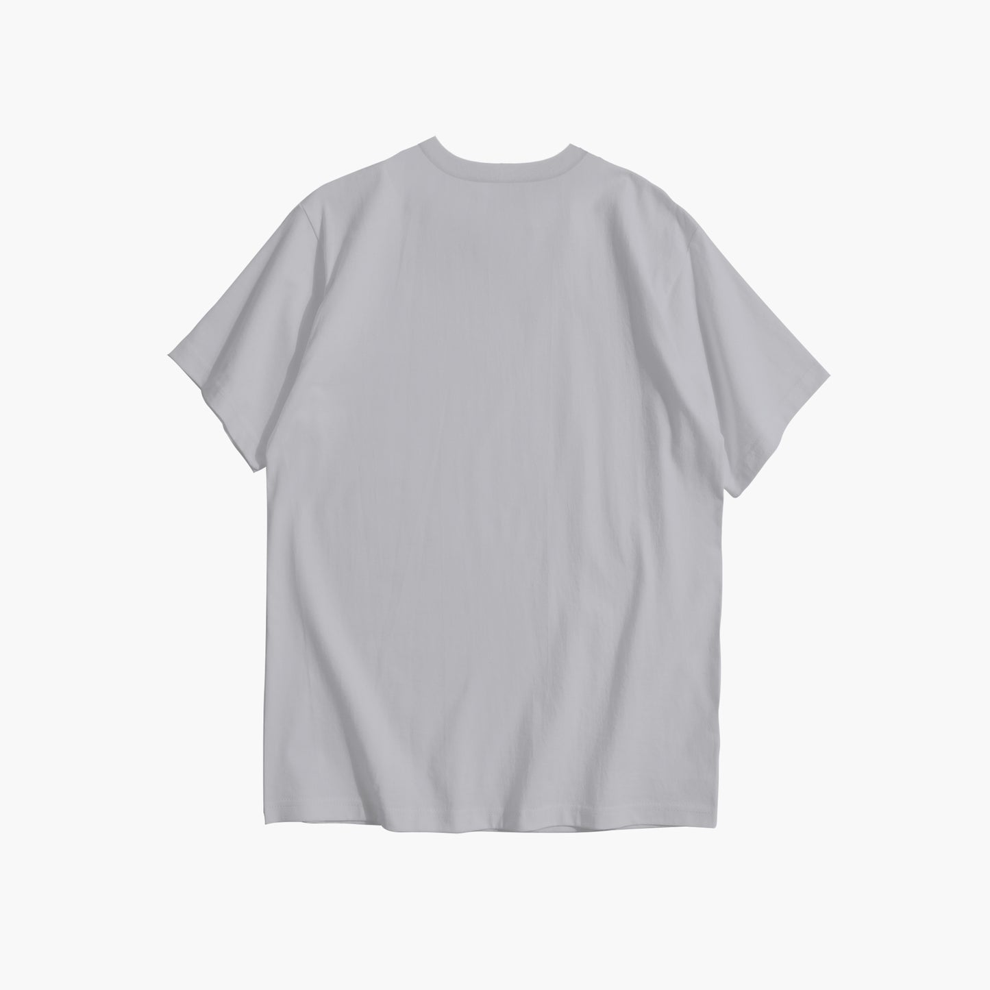 Plain light gray t-shirt on a white background