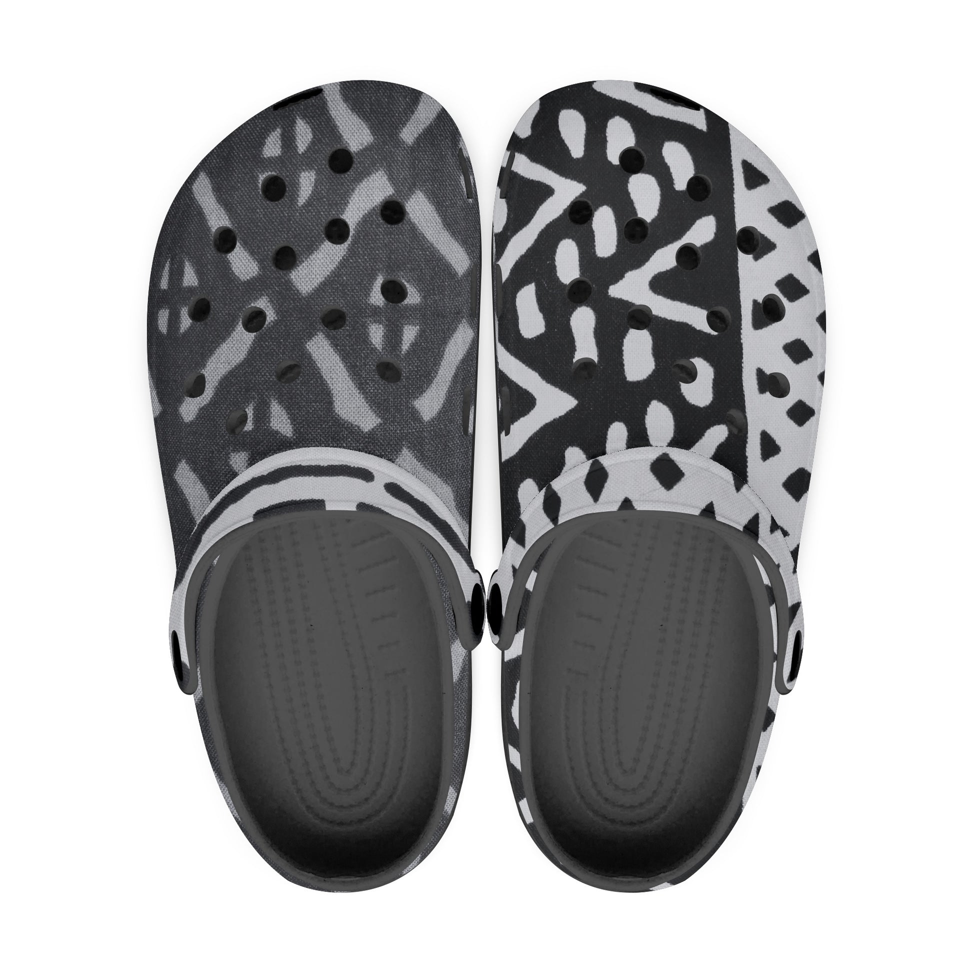 LION OF JUDAH "100" Black-base AOP Clogs Top
