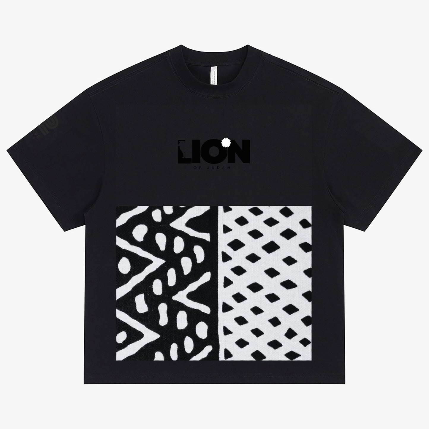 LION OF JUDAH "10" Crew-Neck Oversize T-shirt Black Front