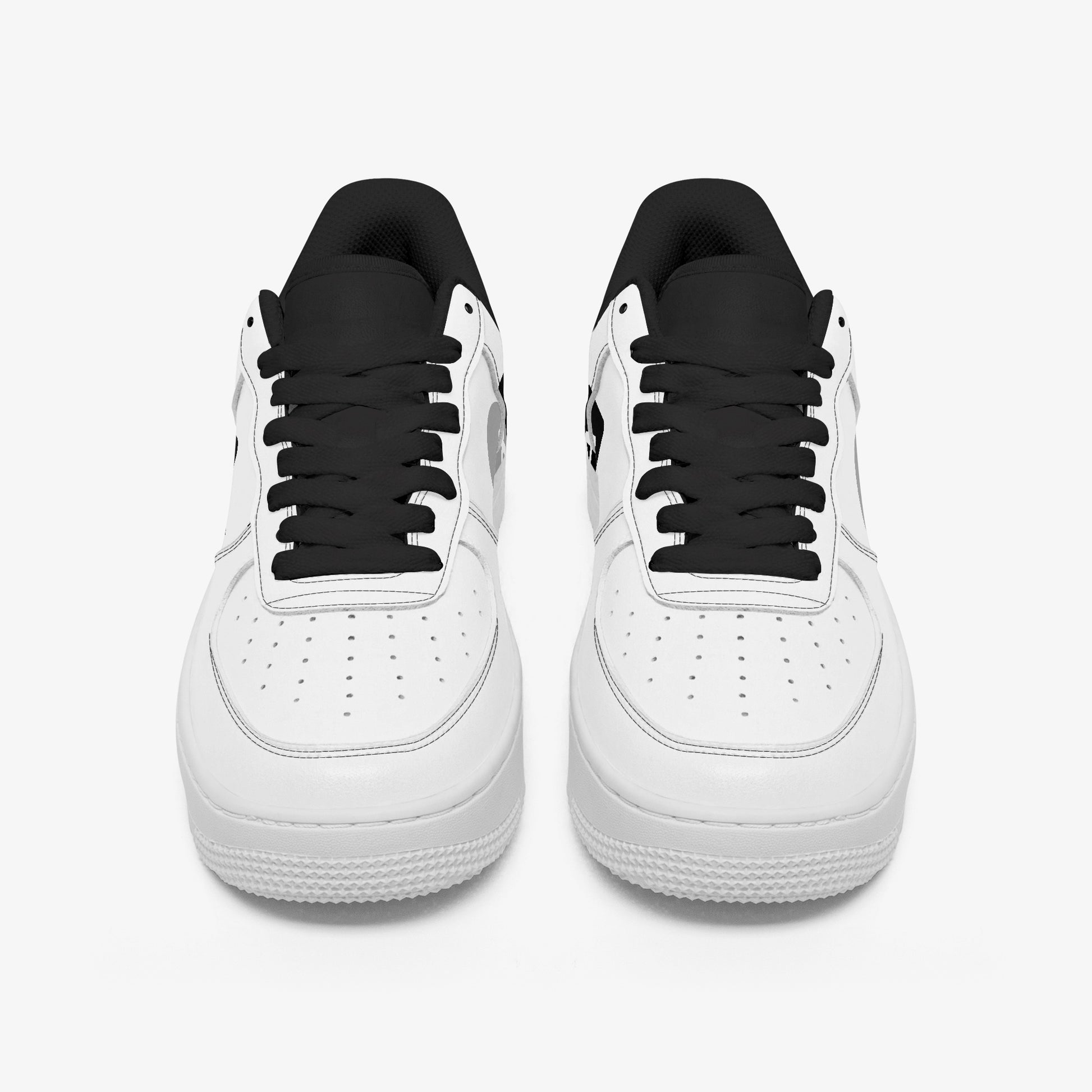YAHSHUA HAMASHIACH "Immutable Bond" White Low-Top Leather Sports Sneakers Front
