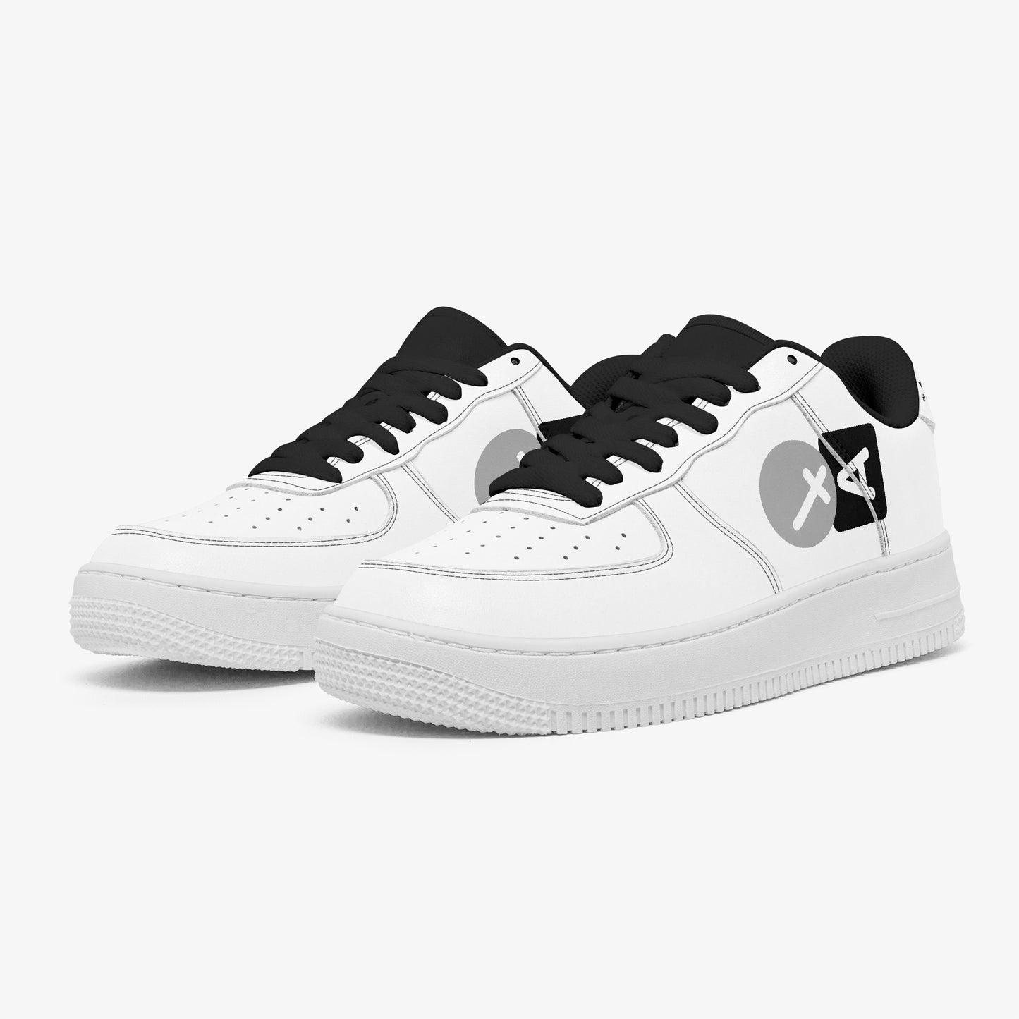 YAHSHUA HAMASHIACH "Immutable Bond" White Low-Top Leather Sports Sneakers Staggered