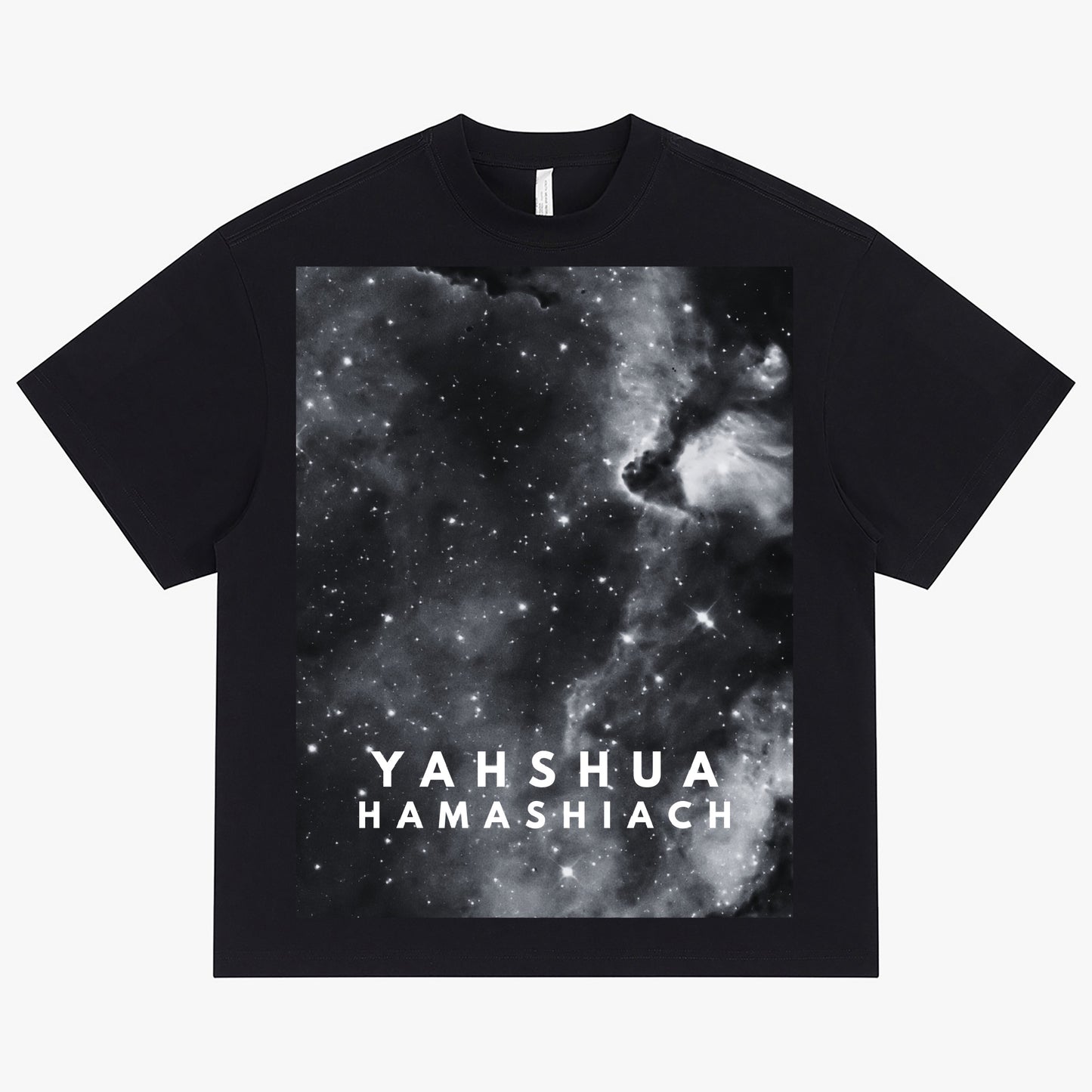 YAHSHUA HAMASHIACH "Scion" Crew-Neck Oversize T-shirt Black Front