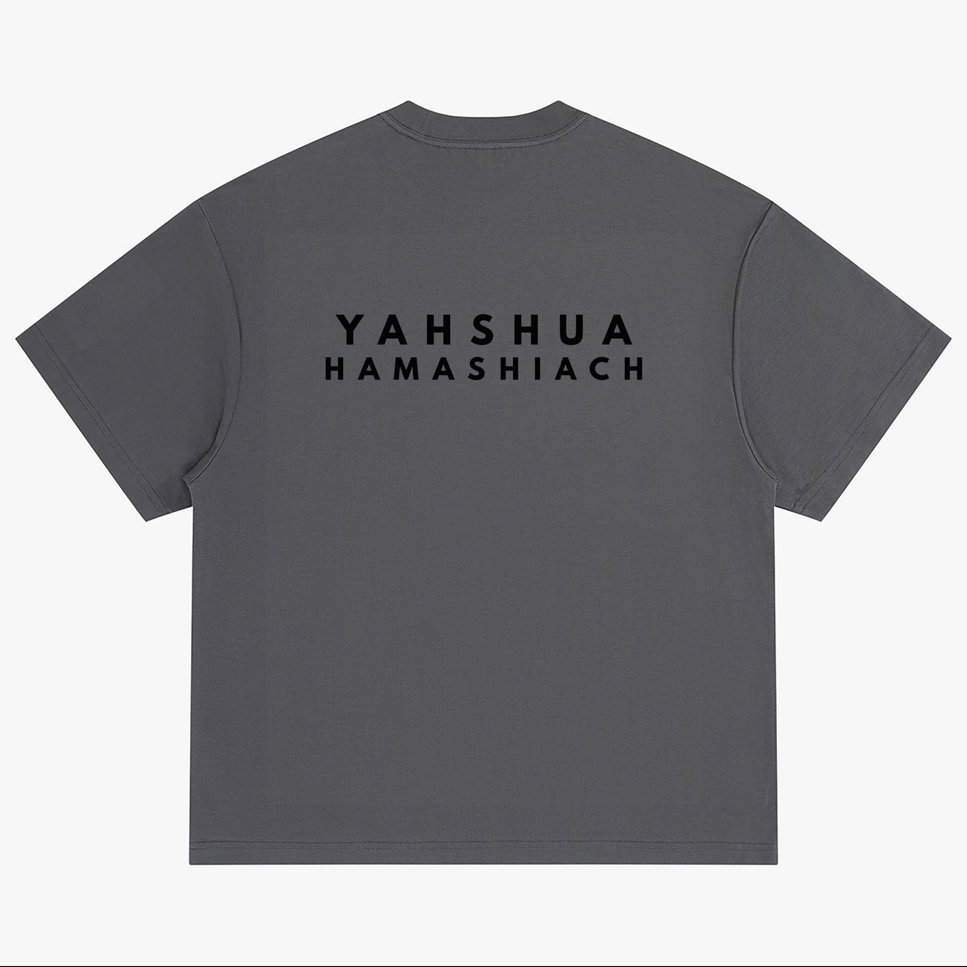 YAHSHUA HAMASHIACH "Scion" Crew-Neck Oversize T-shirt Grey Back