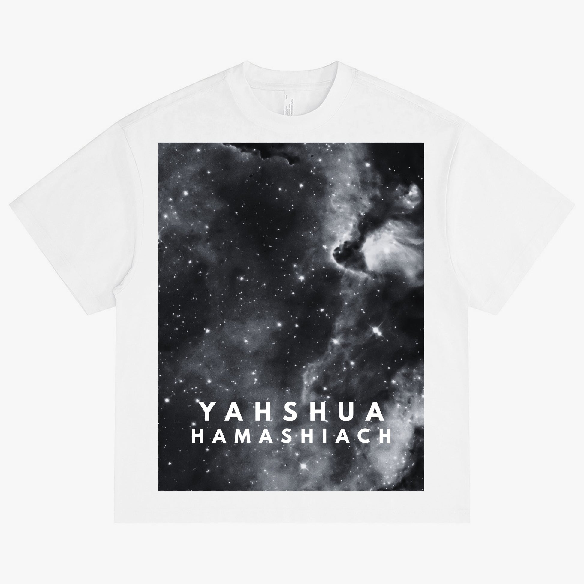 YAHSHUA HAMASHIACH "Scion" Crew-Neck Oversize T-shirt White Front